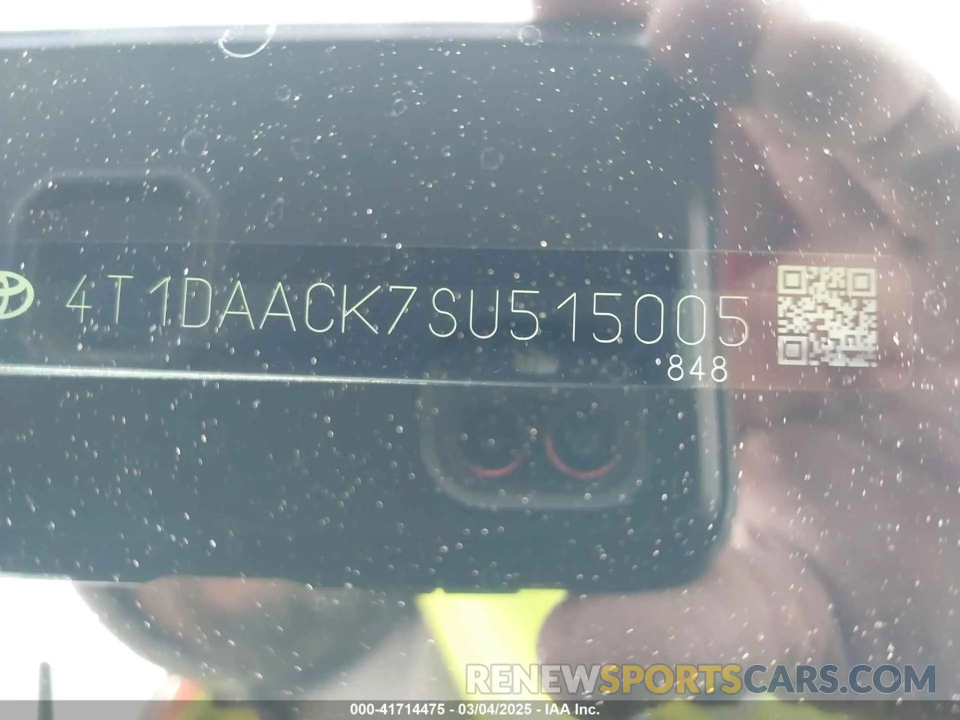 9 Фотография поврежденного автомобиля 4T1DAACK7SU515005 TOYOTA CAMRY 2025