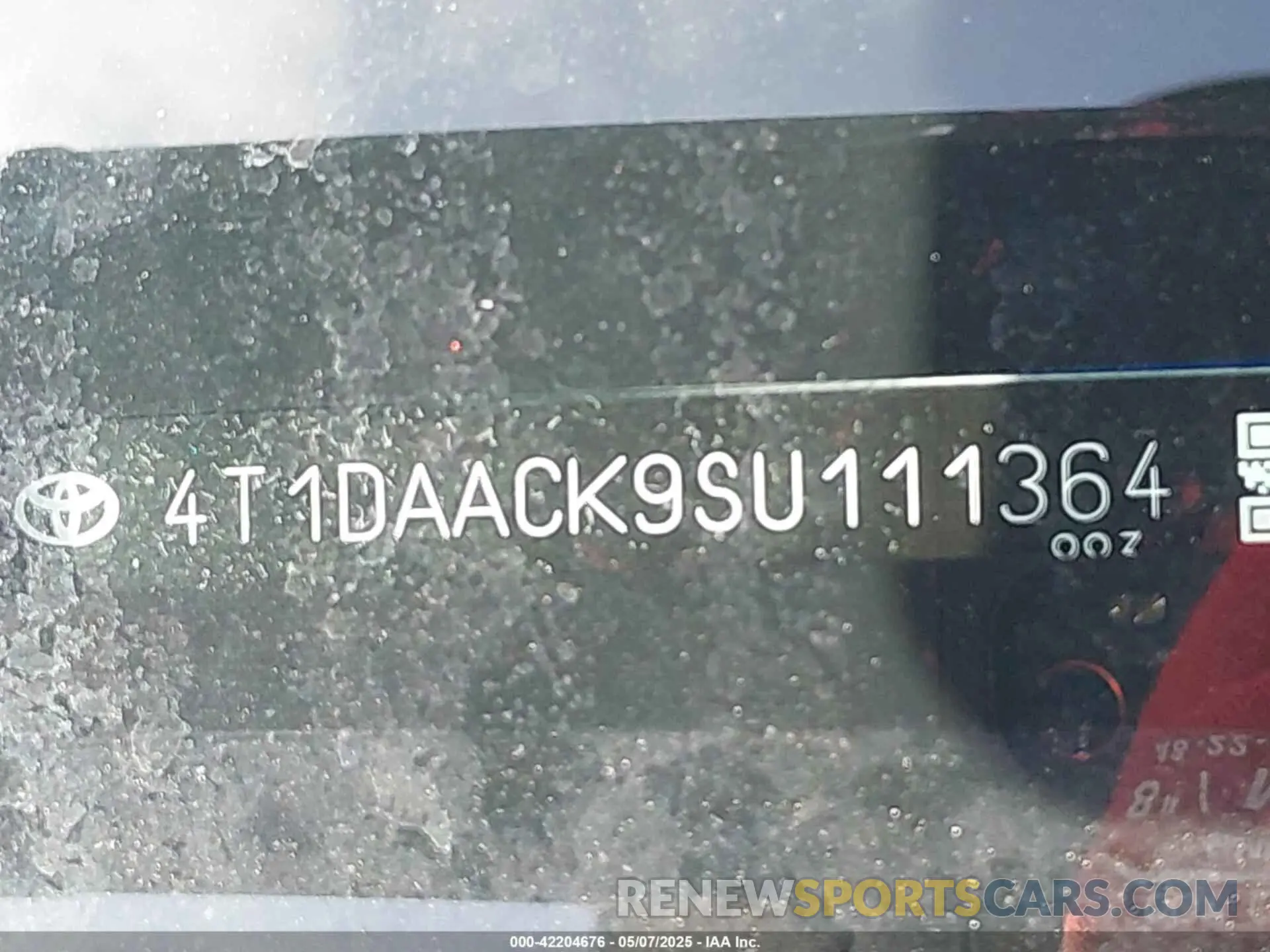 9 Photograph of a damaged car 4T1DAACK9SU111364 TOYOTA CAMRY 2025