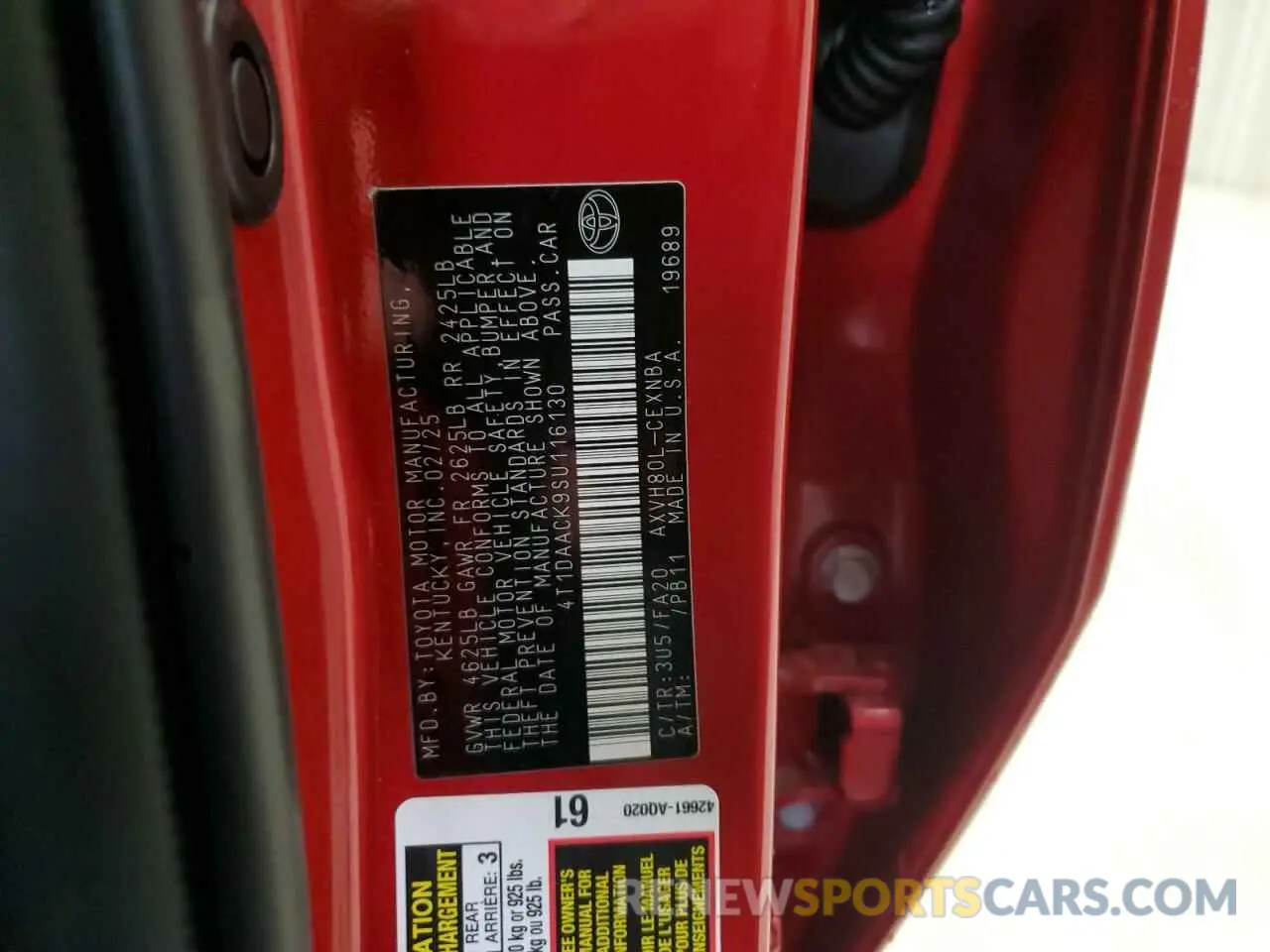 12 Фотография поврежденного автомобиля 4T1DAACK9SU116130 TOYOTA CAMRY 2025