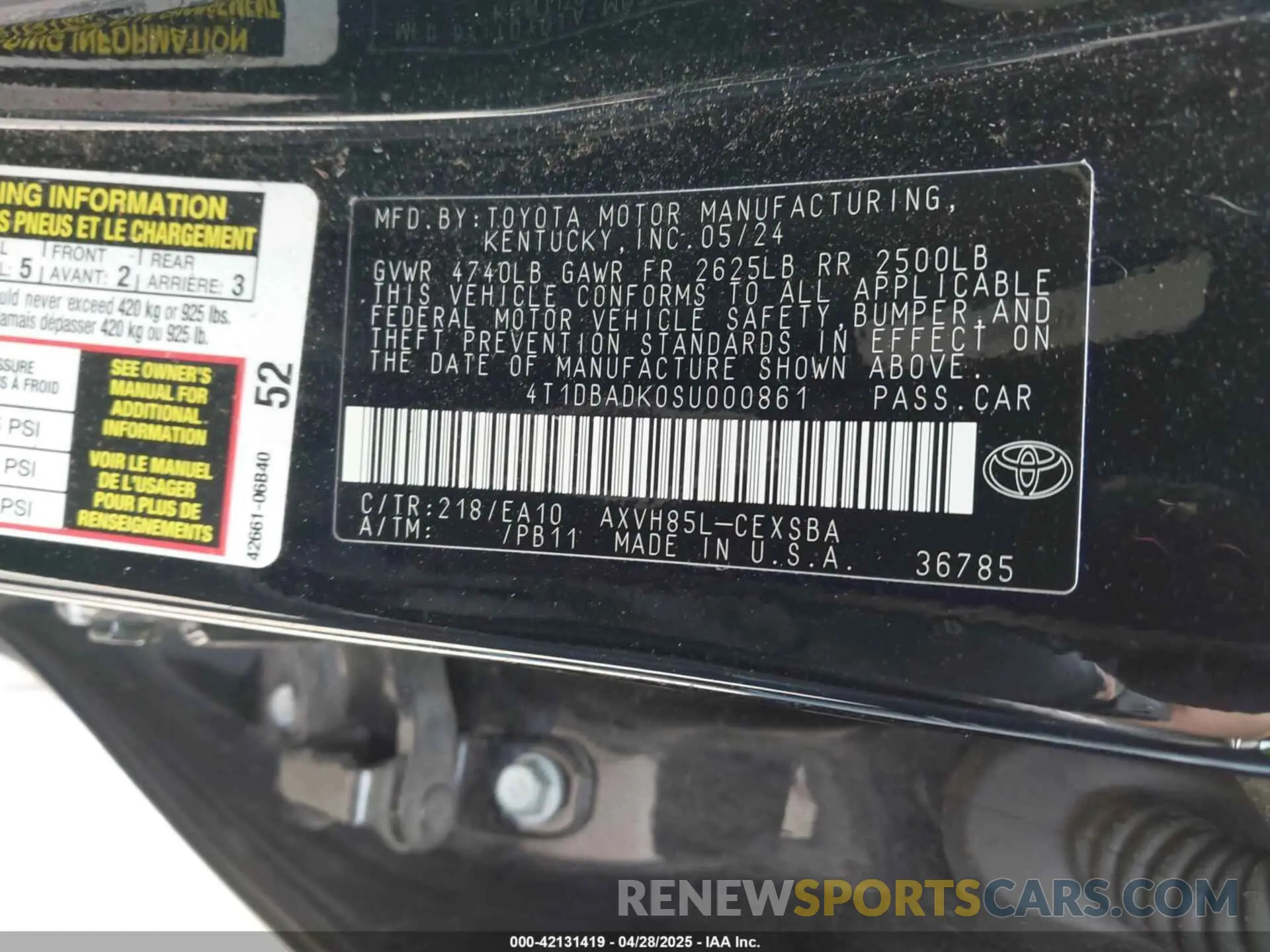 9 Фотография поврежденного автомобиля 4T1DBADK0SU000861 TOYOTA CAMRY 2025