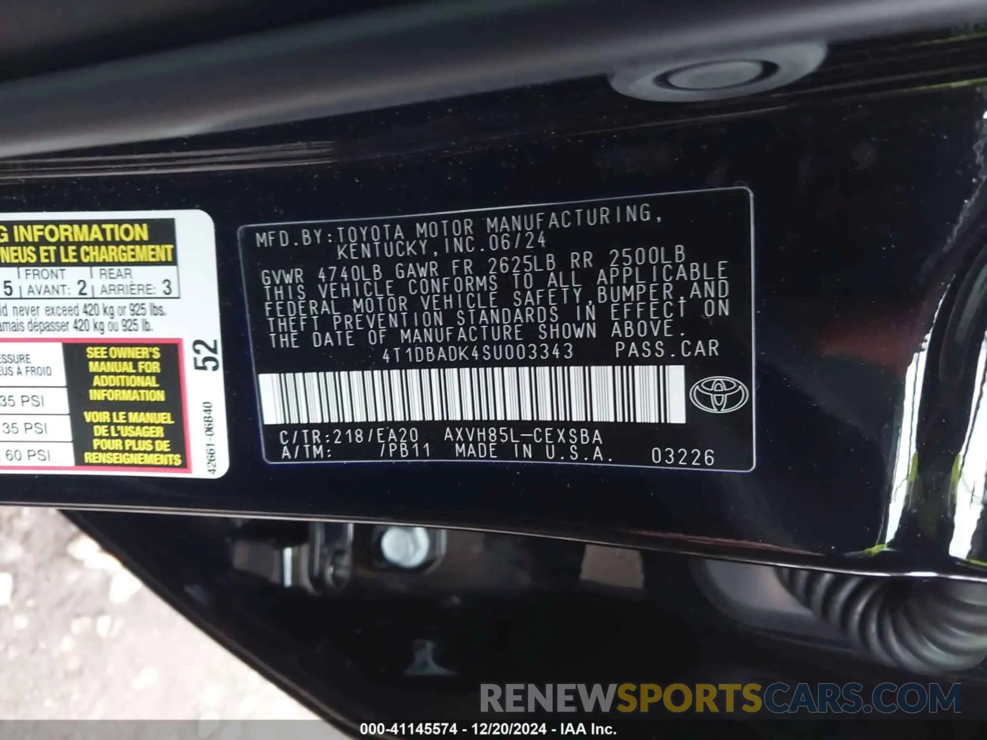 9 Photograph of a damaged car 4T1DBADK4SU003343 TOYOTA CAMRY 2025