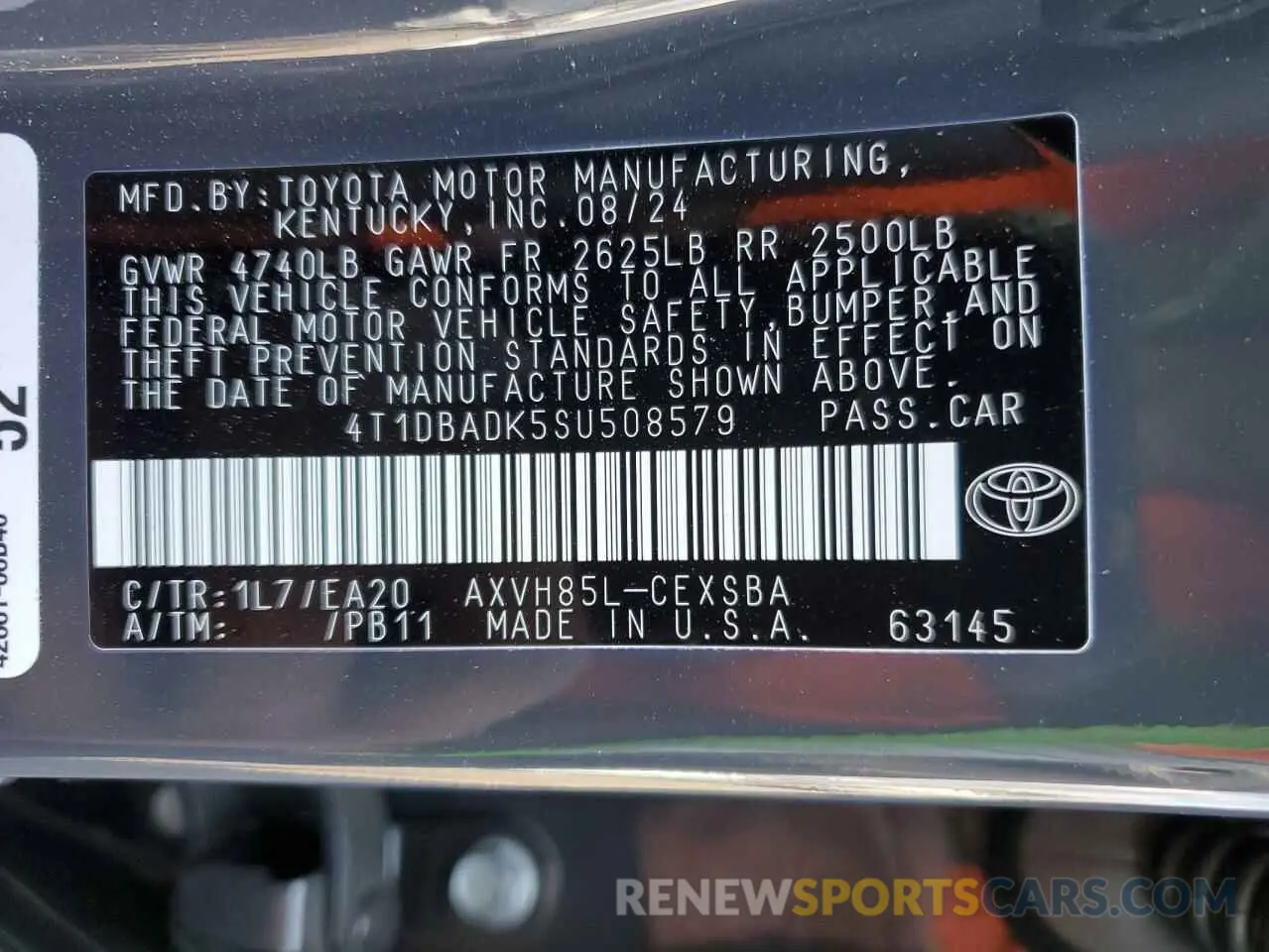 13 Фотография поврежденного автомобиля 4T1DBADK5SU508579 TOYOTA CAMRY 2025