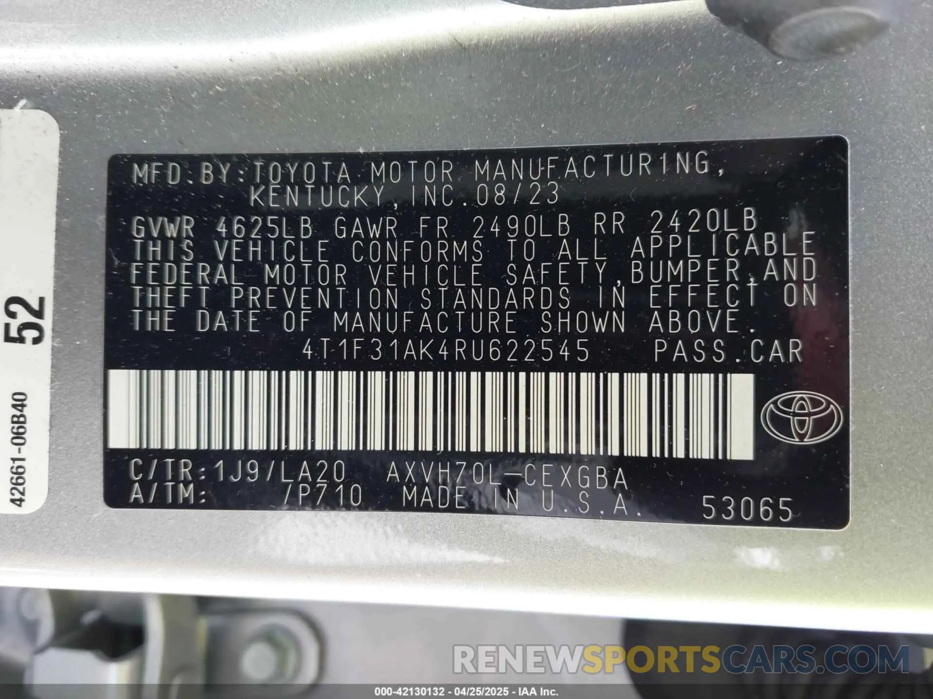9 Photograph of a damaged car 4T1F31AK4RU622545 TOYOTA CAMRY HYBRID 2024