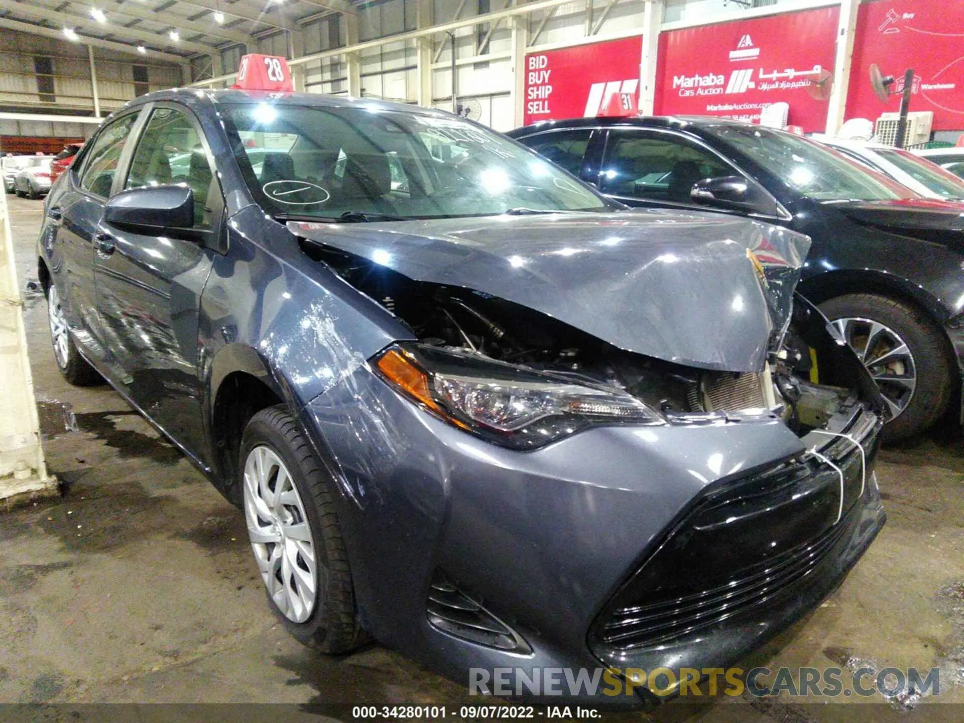 1 Photograph of a damaged car 00FBURHEXKP921801 TOYOTA COROLLA 2019