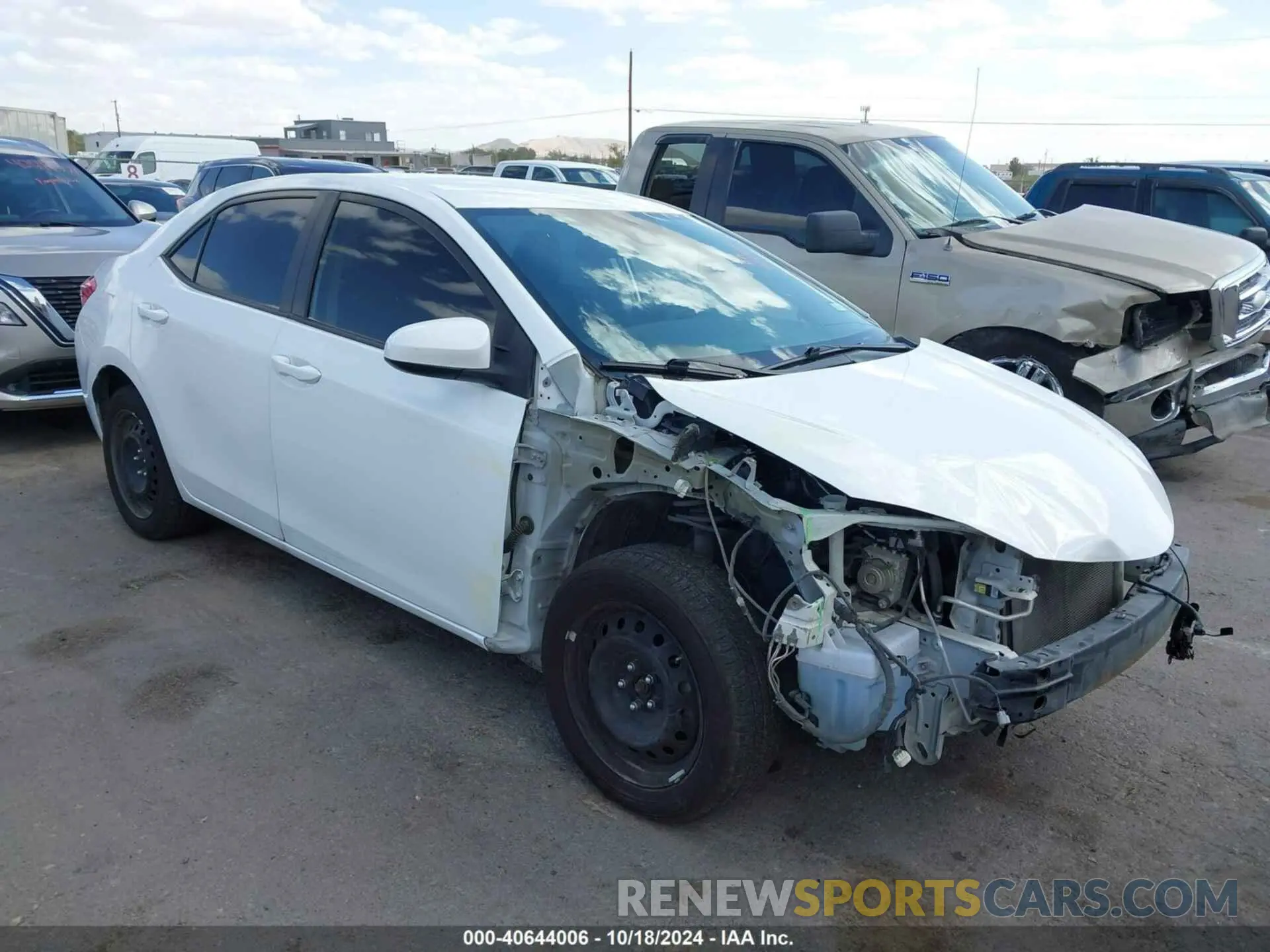 1 Photograph of a damaged car 2T1BURHE0KC148868 TOYOTA COROLLA 2019