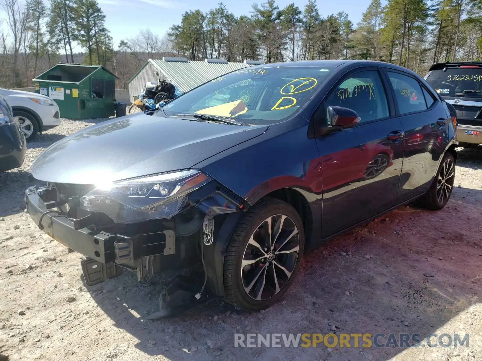 2 Photograph of a damaged car 2T1BURHE0KC156579 TOYOTA COROLLA 2019