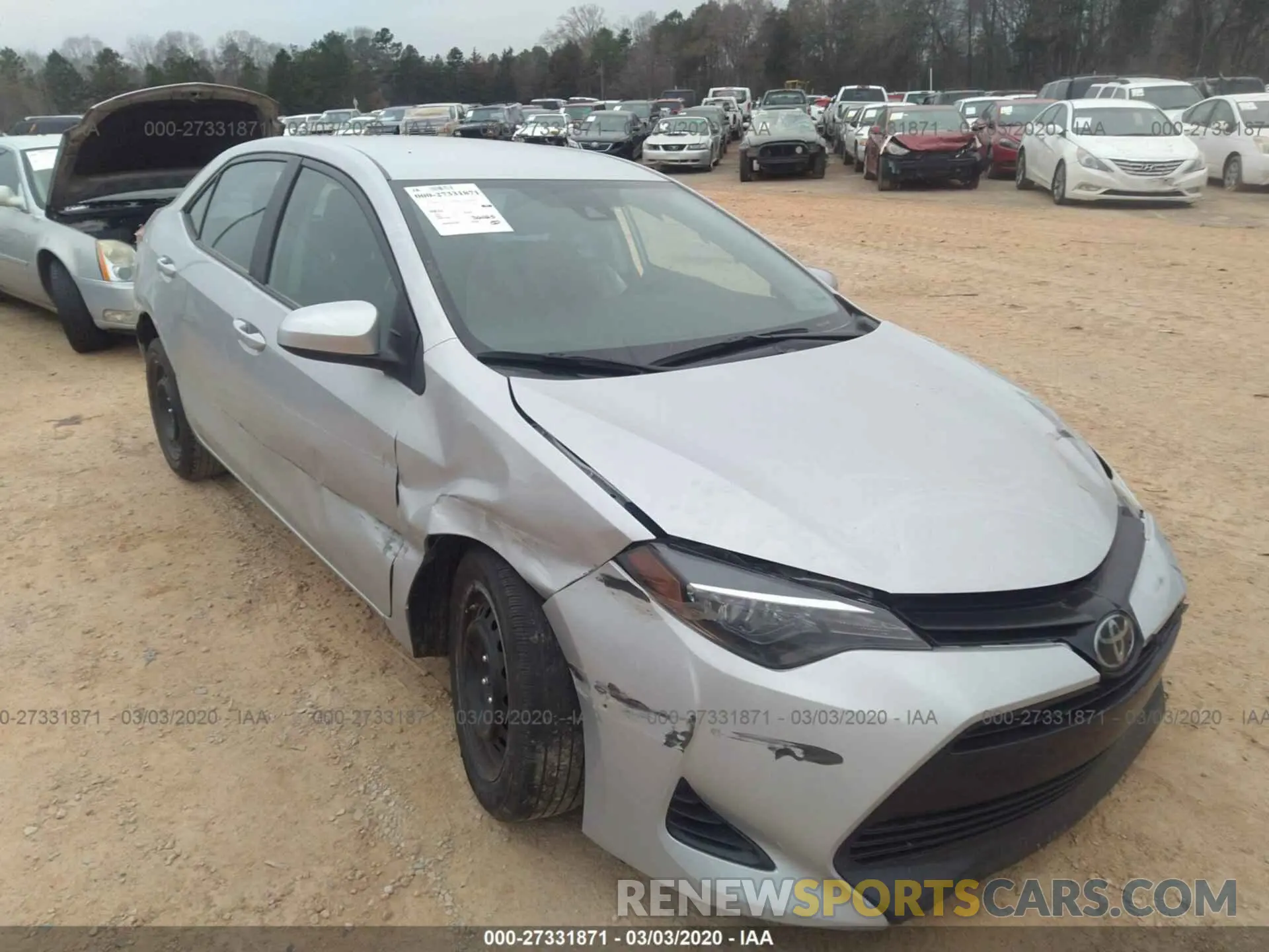 1 Photograph of a damaged car 2T1BURHE0KC173558 TOYOTA COROLLA 2019