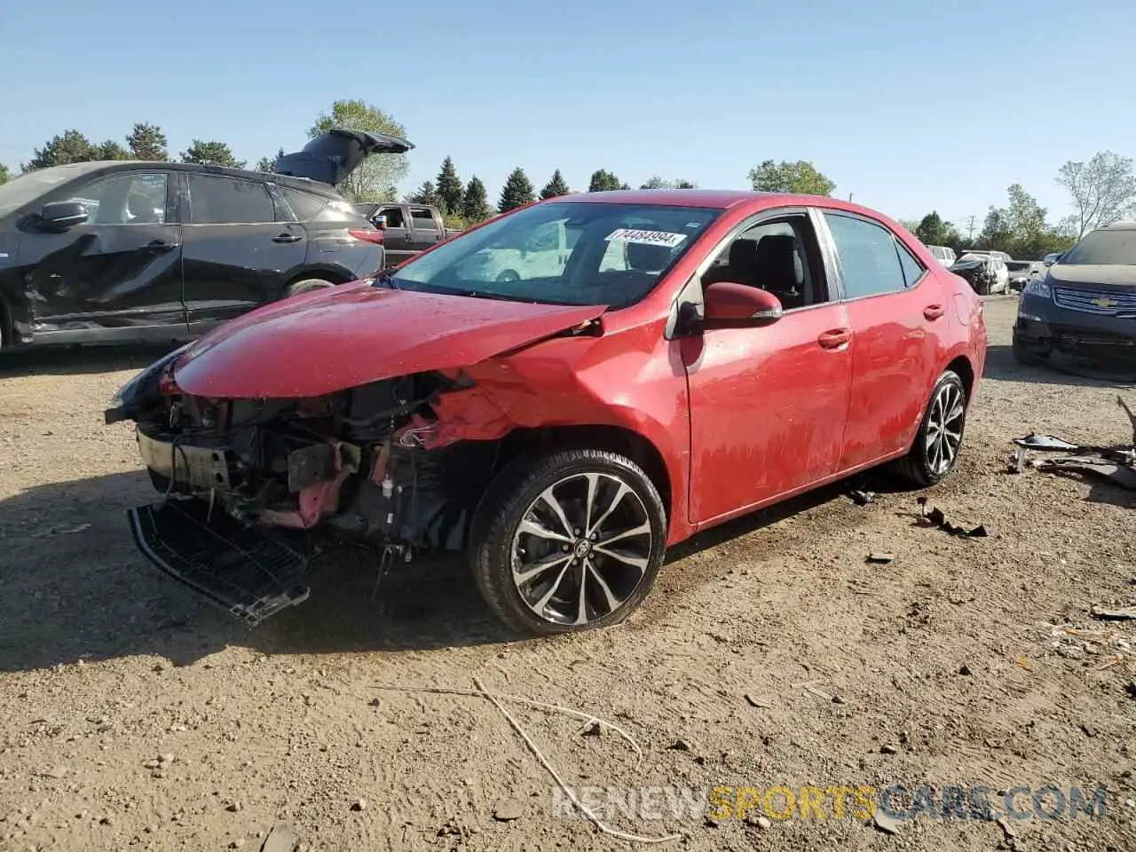 1 Photograph of a damaged car 2T1BURHE0KC175360 TOYOTA COROLLA 2019
