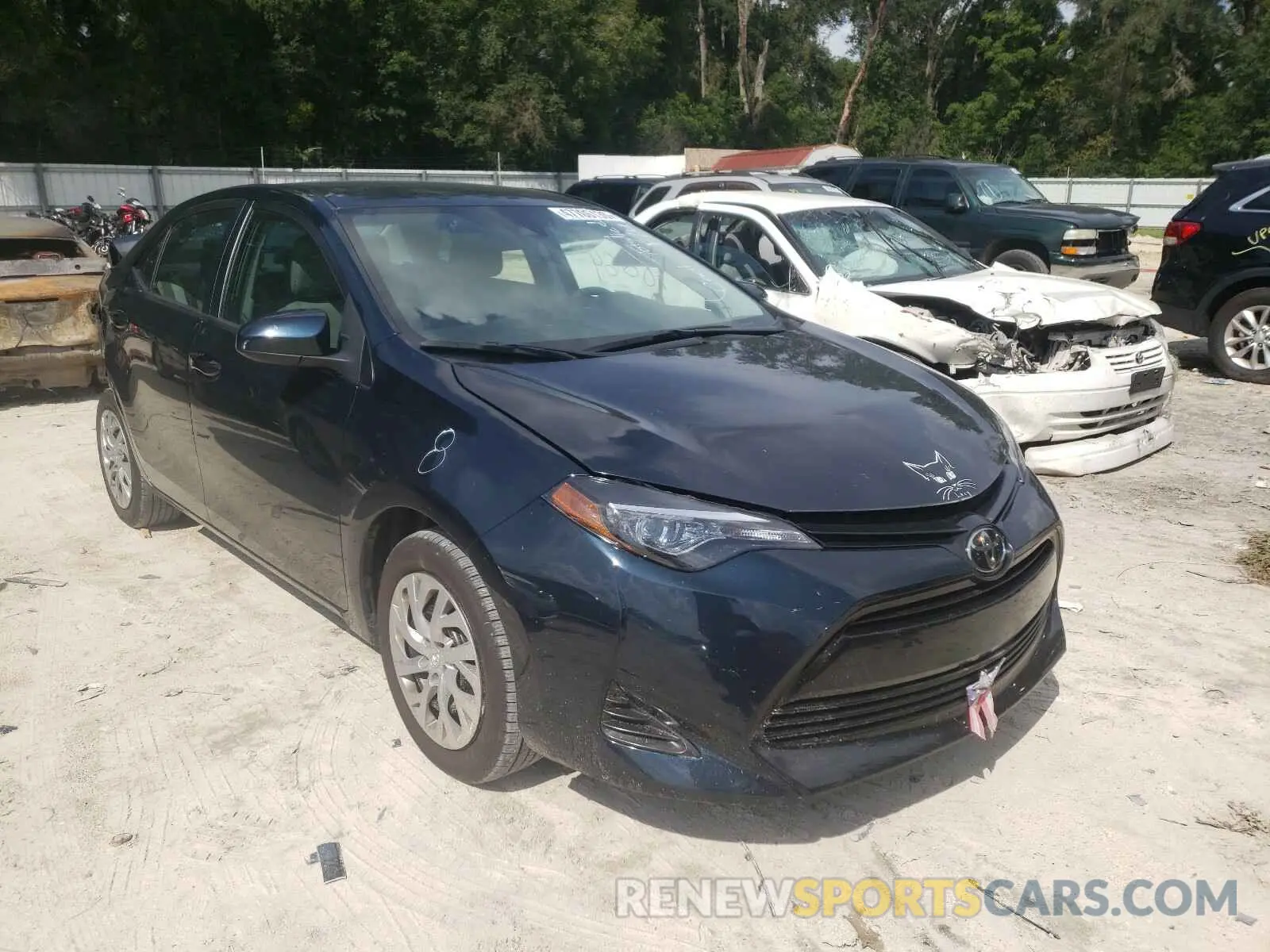 1 Photograph of a damaged car 2T1BURHE0KC202640 TOYOTA COROLLA 2019