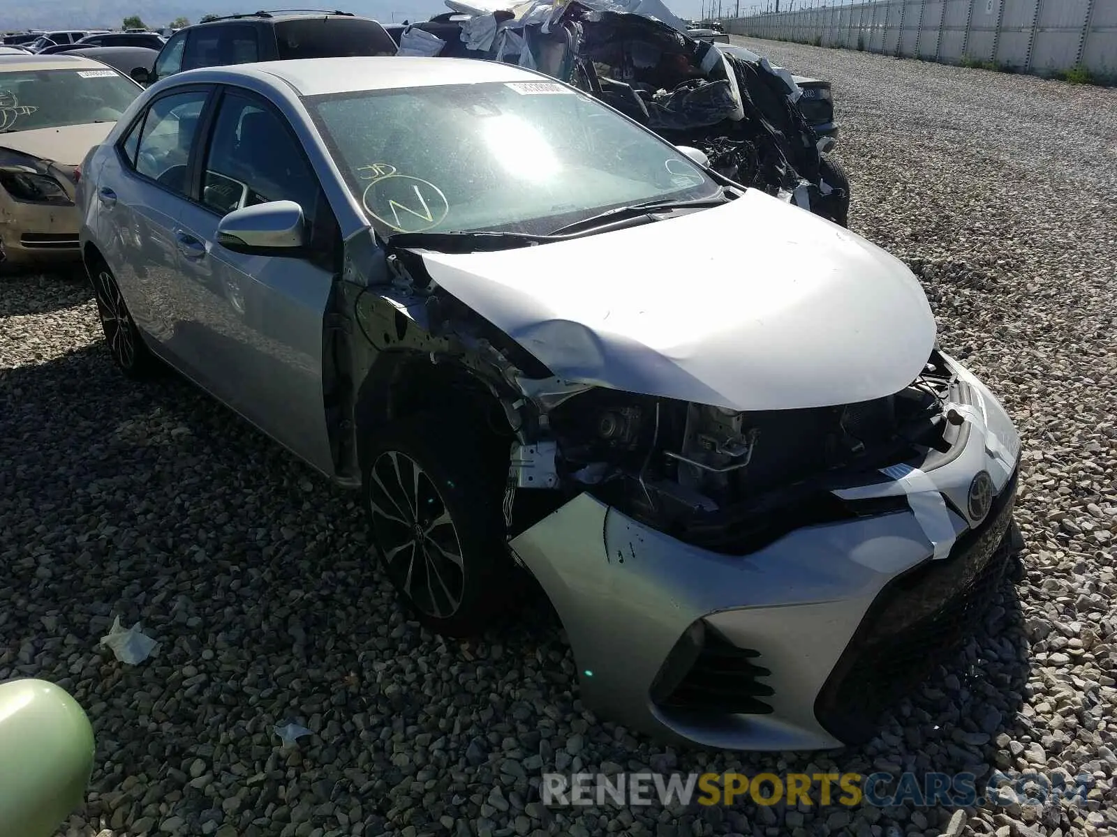 1 Photograph of a damaged car 2T1BURHE0KC202993 TOYOTA COROLLA 2019