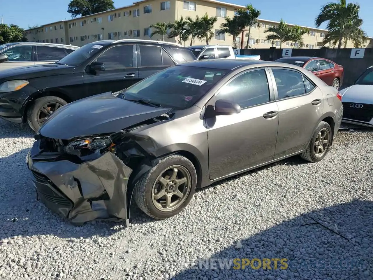 1 Photograph of a damaged car 2T1BURHE0KC214156 TOYOTA COROLLA 2019
