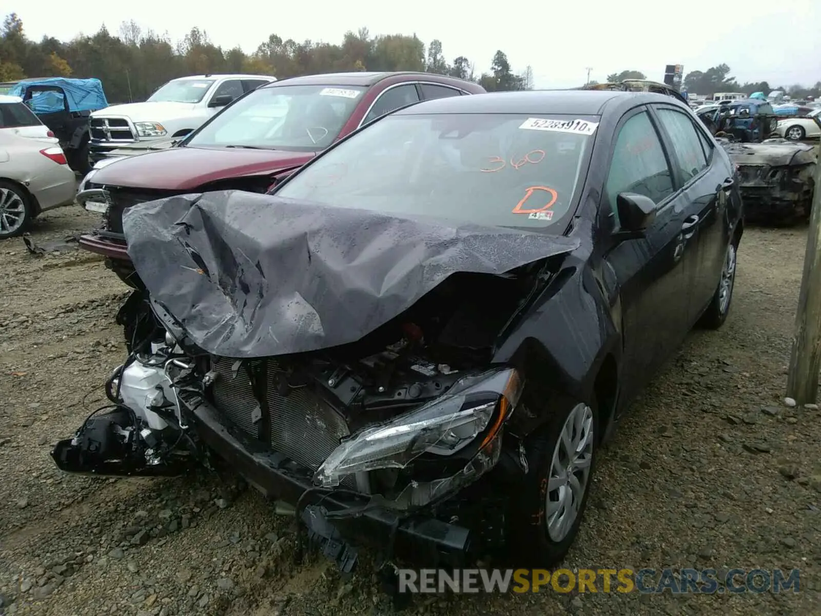 2 Photograph of a damaged car 2T1BURHE0KC226582 TOYOTA COROLLA 2019