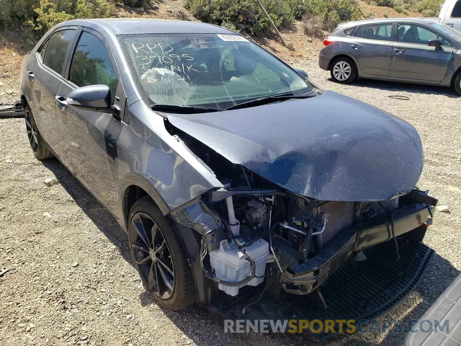 1 Photograph of a damaged car 2T1BURHE0KC243768 TOYOTA COROLLA 2019
