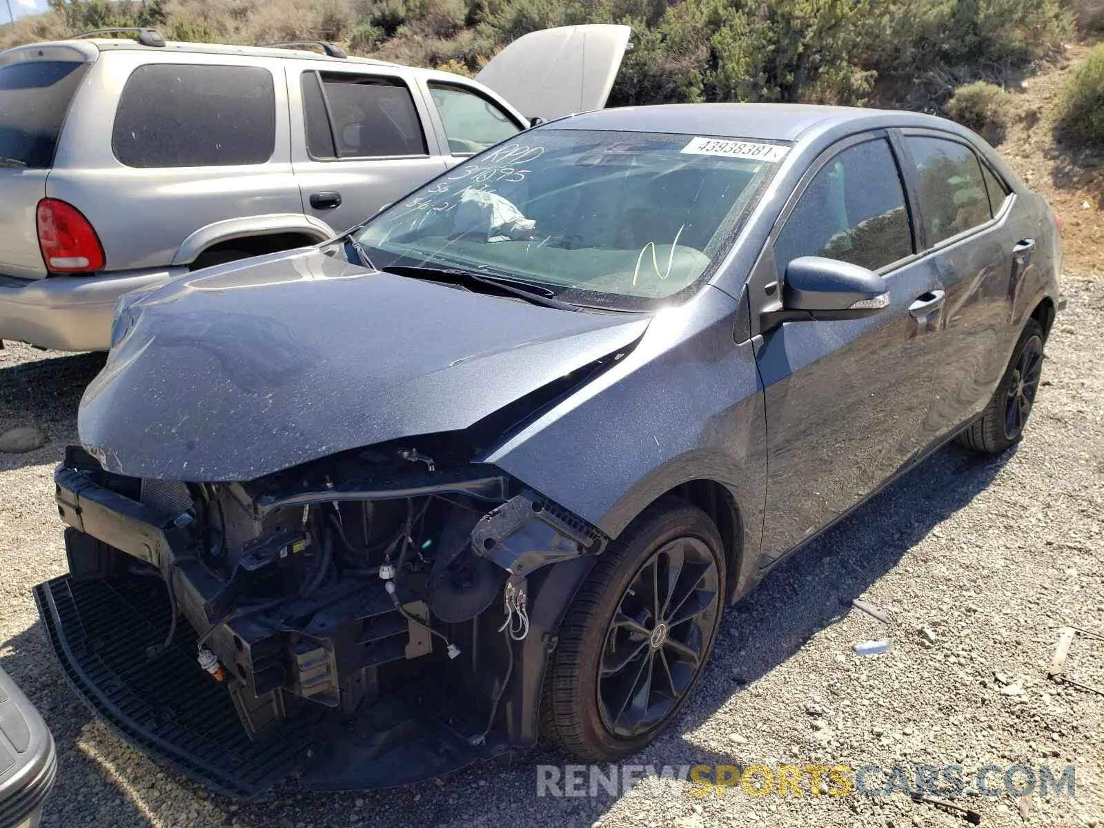 2 Photograph of a damaged car 2T1BURHE0KC243768 TOYOTA COROLLA 2019