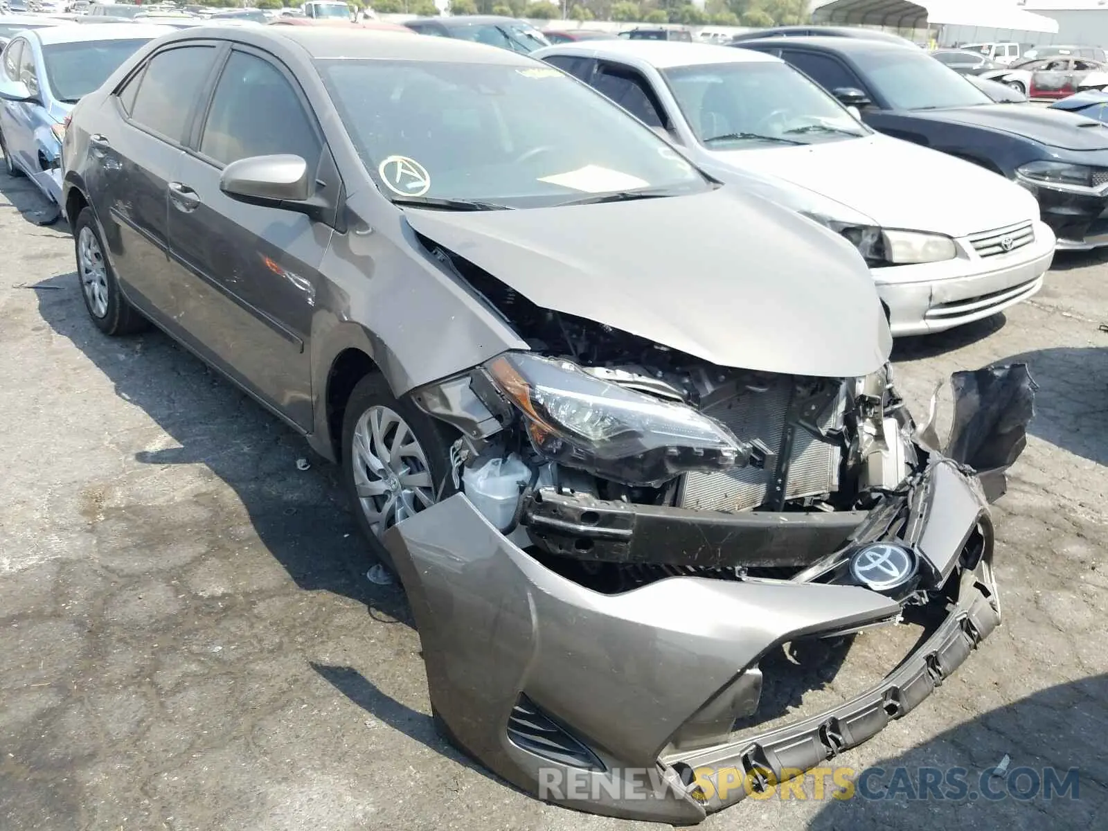 1 Photograph of a damaged car 2T1BURHE0KC244080 TOYOTA COROLLA 2019