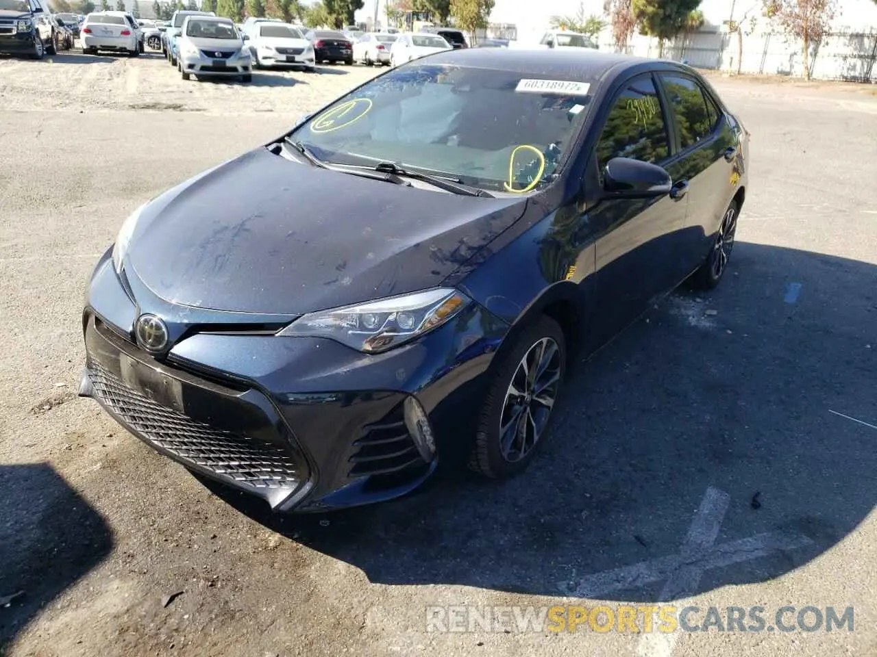 2 Photograph of a damaged car 2T1BURHE1KC160107 TOYOTA COROLLA 2019