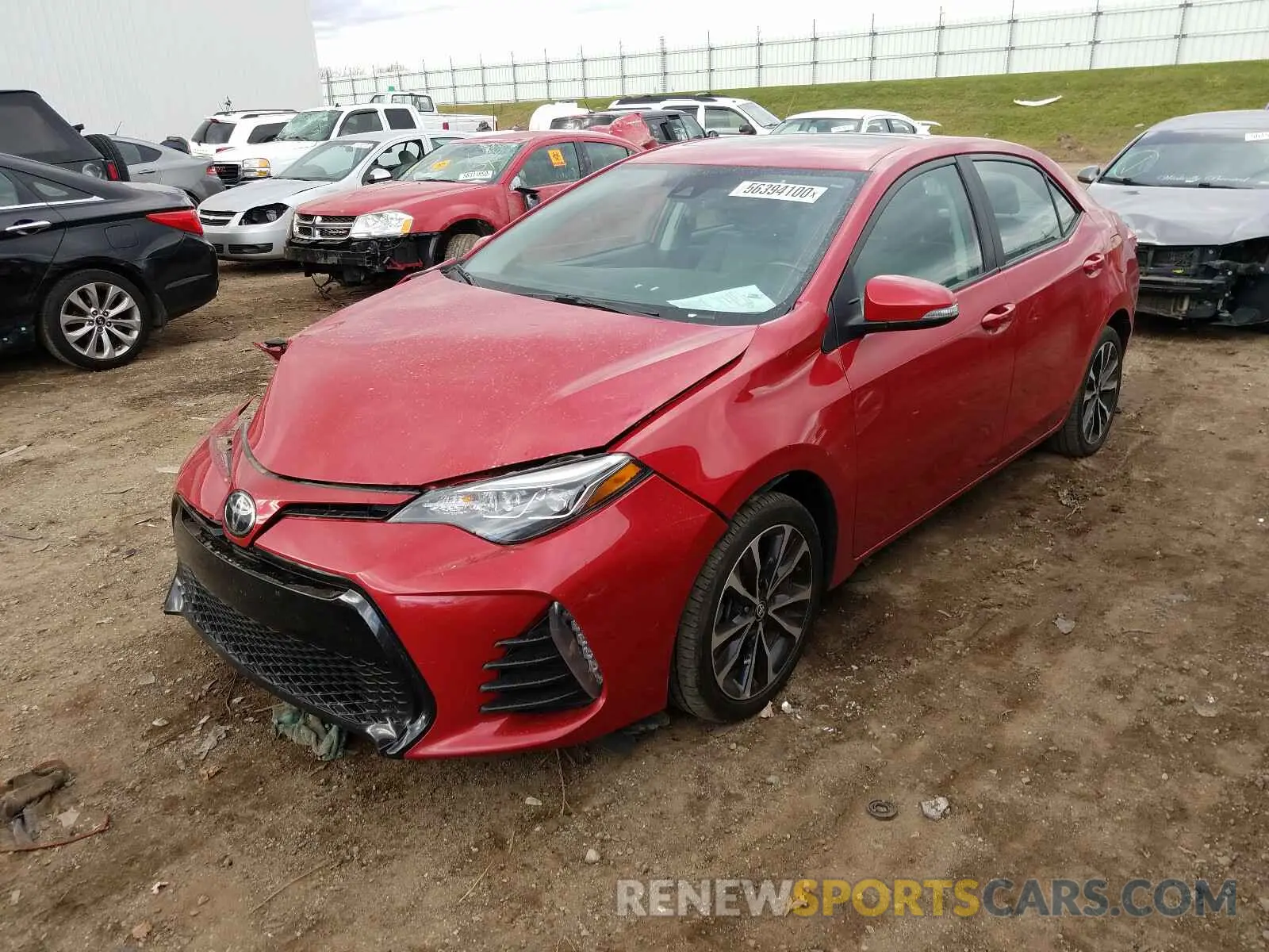 2 Photograph of a damaged car 2T1BURHE1KC160544 TOYOTA COROLLA 2019