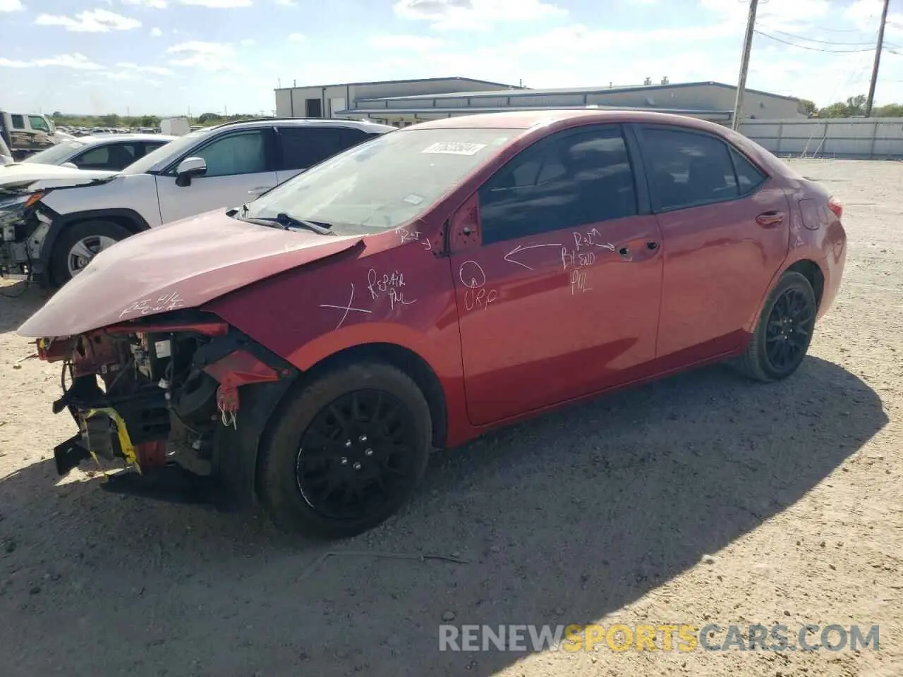 1 Photograph of a damaged car 2T1BURHE1KC170152 TOYOTA COROLLA 2019