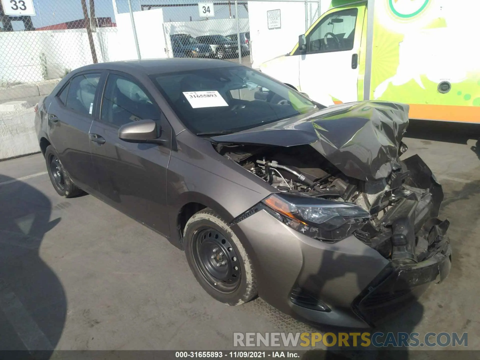 1 Photograph of a damaged car 2T1BURHE1KC210679 TOYOTA COROLLA 2019