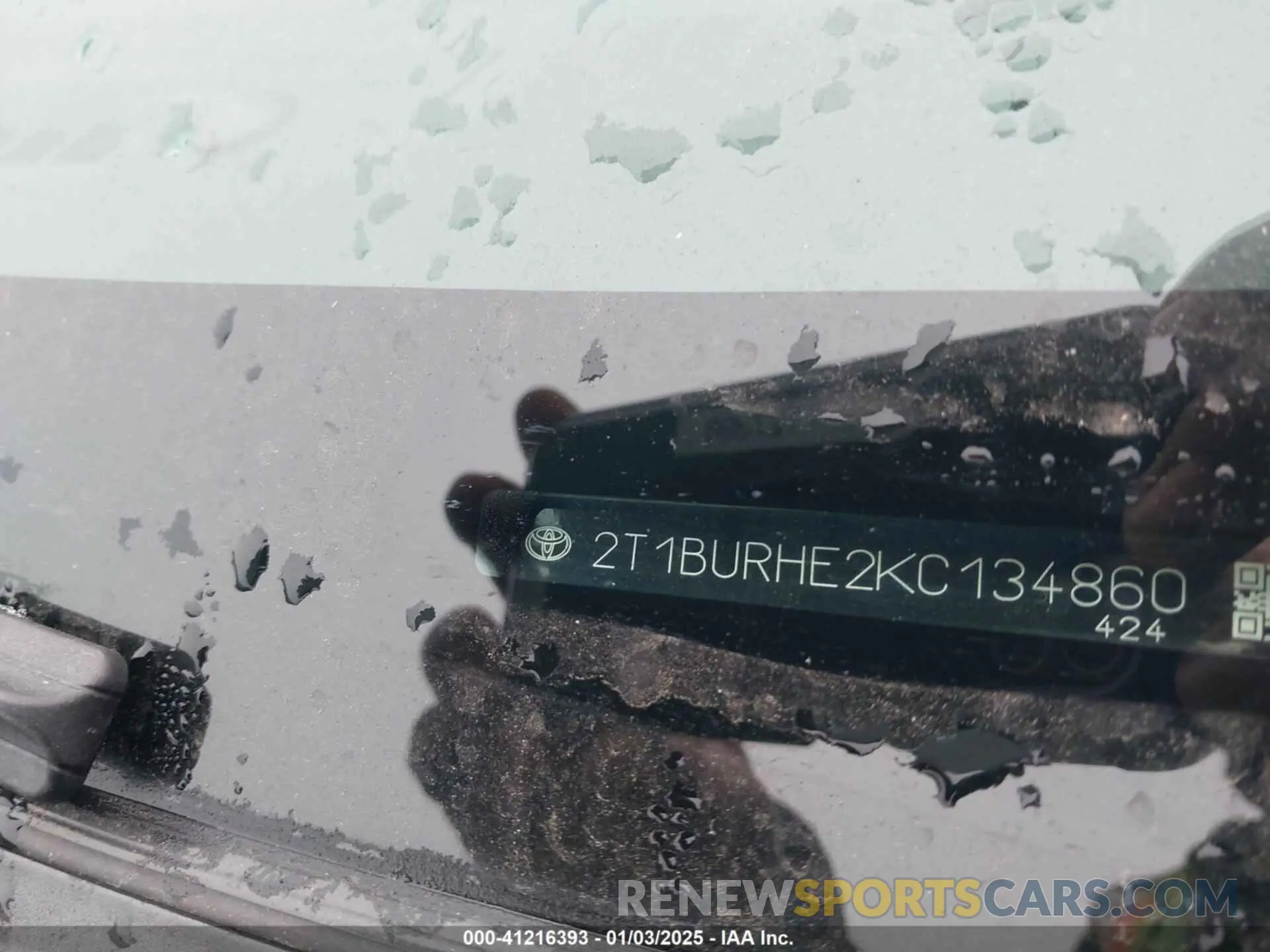 9 Фотография поврежденного автомобиля 2T1BURHE2KC134860 TOYOTA COROLLA 2019