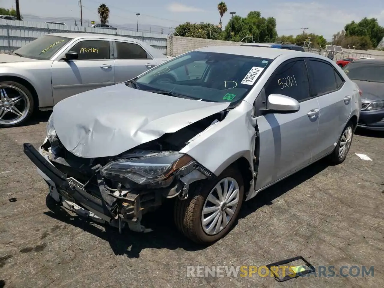 2 Photograph of a damaged car 2T1BURHE2KC151223 TOYOTA COROLLA 2019
