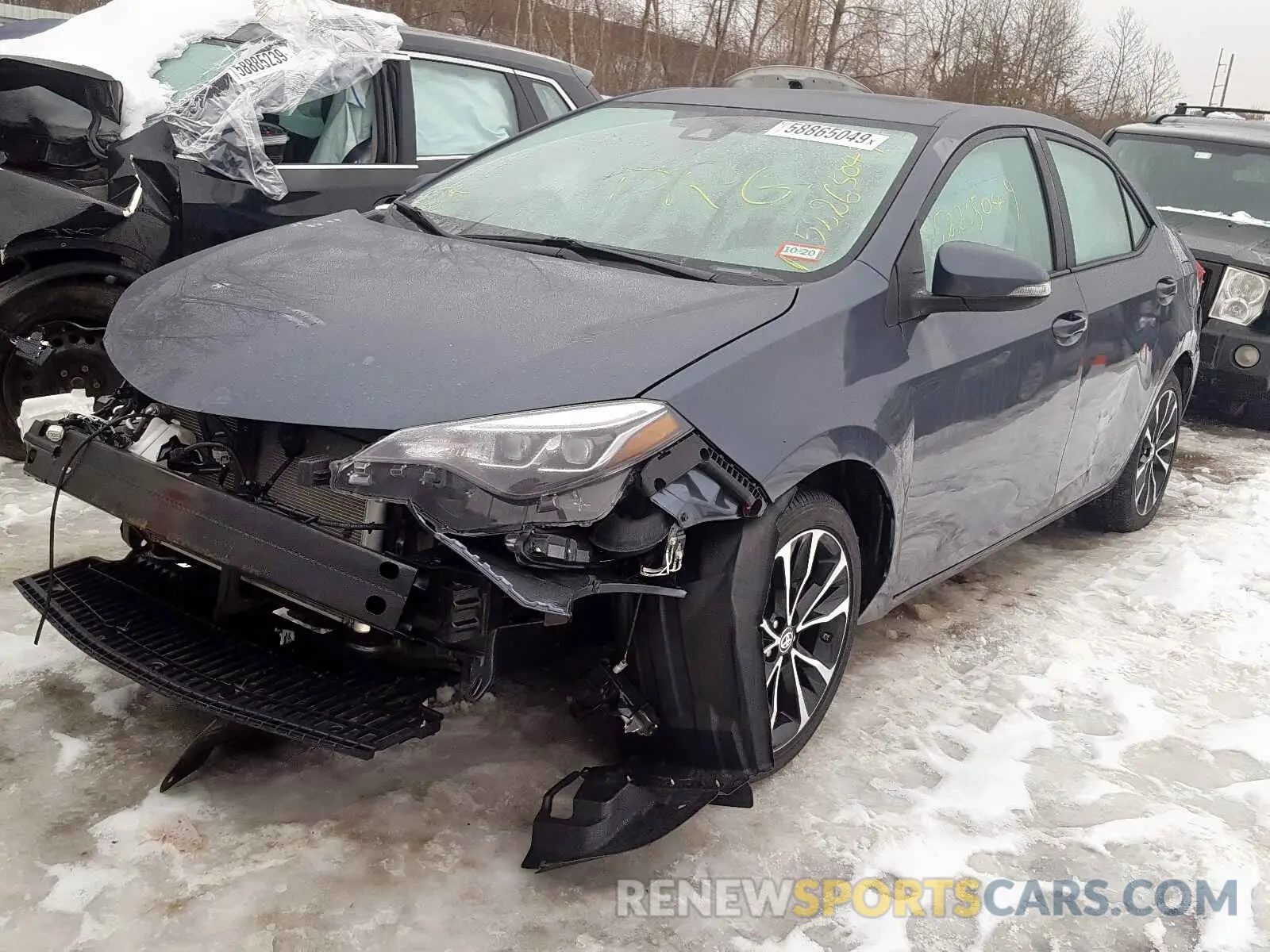2 Photograph of a damaged car 2T1BURHE2KC170838 TOYOTA COROLLA 2019