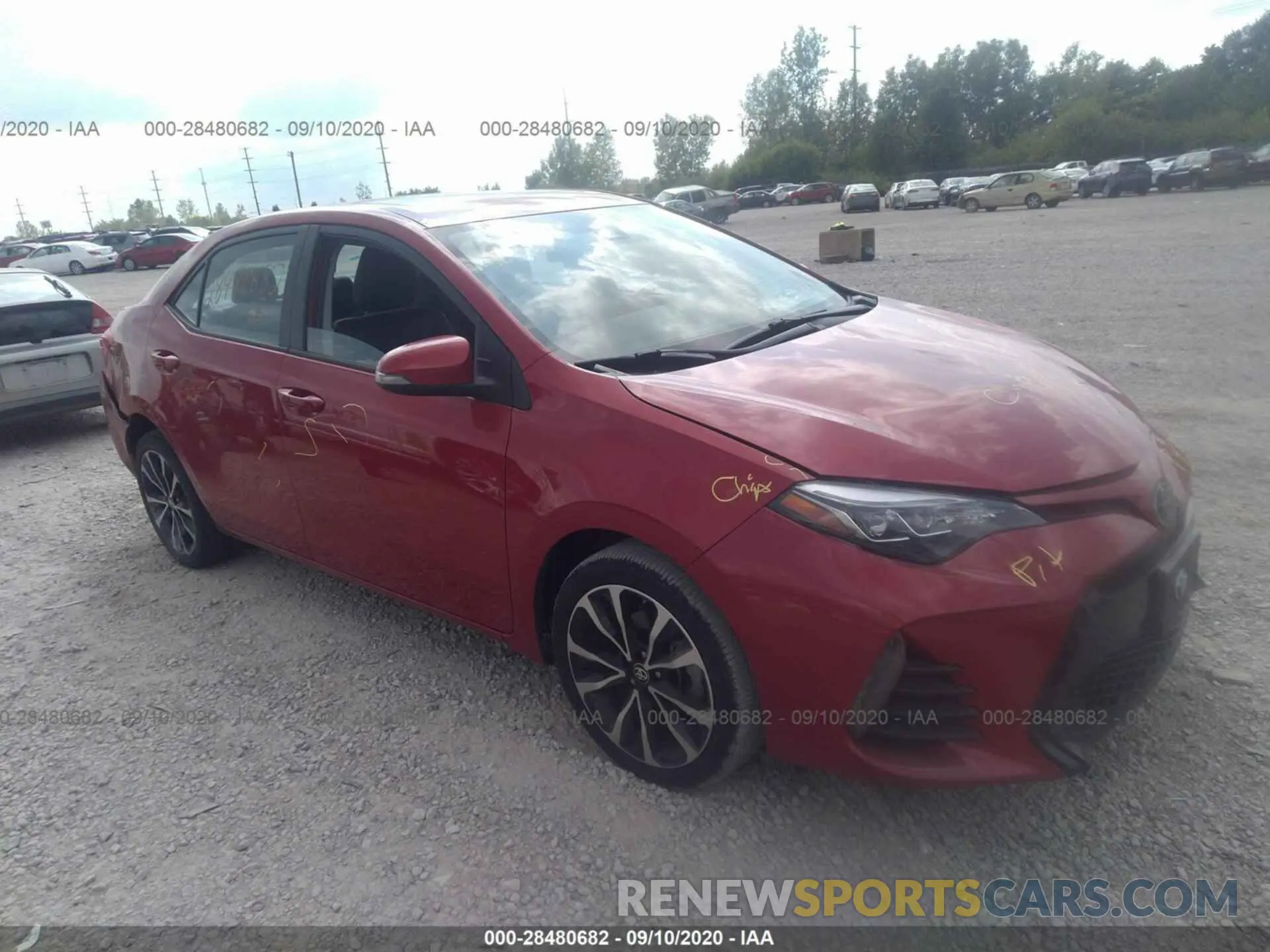 1 Photograph of a damaged car 2T1BURHE2KC172606 TOYOTA COROLLA 2019