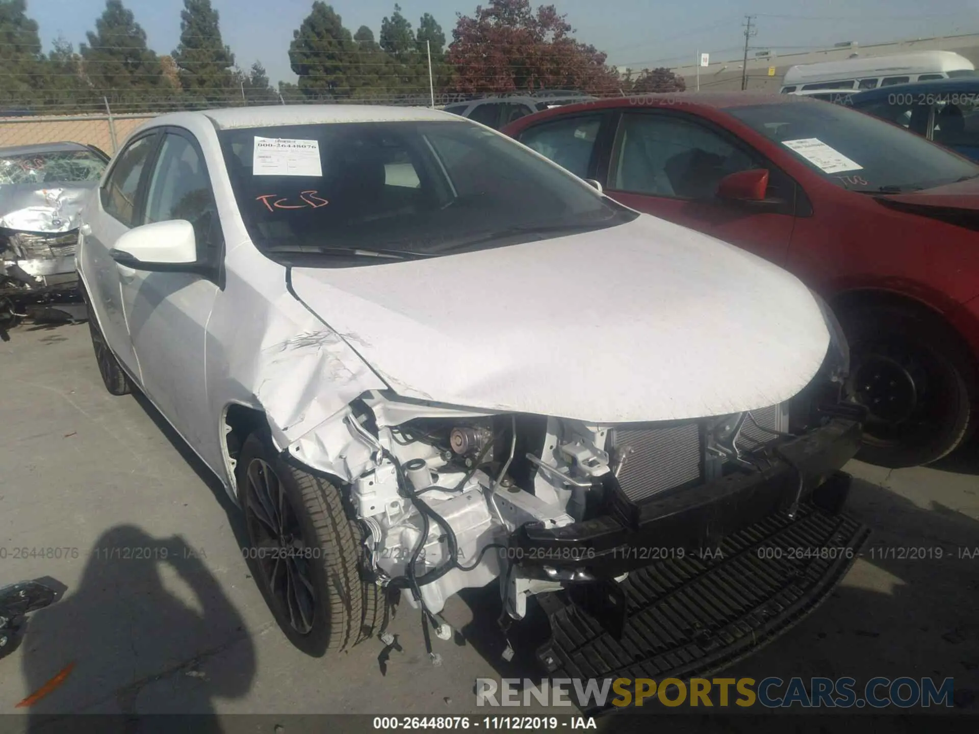 1 Photograph of a damaged car 2T1BURHE2KC191270 TOYOTA COROLLA 2019