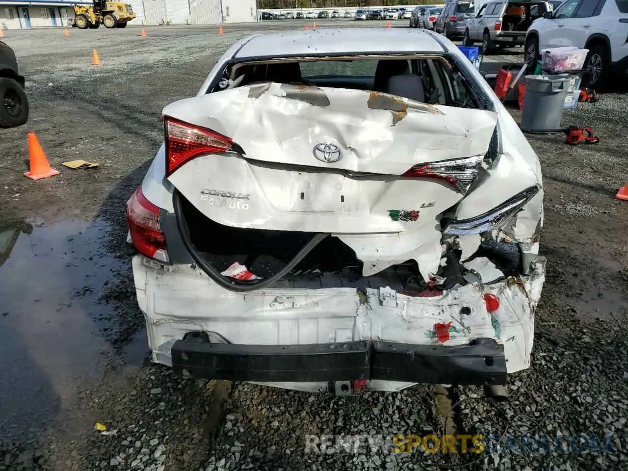 6 Photograph of a damaged car 2T1BURHE2KC203496 TOYOTA COROLLA 2019