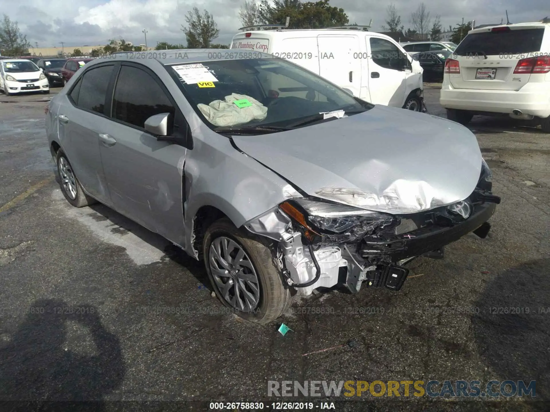 1 Photograph of a damaged car 2T1BURHE2KC205720 TOYOTA COROLLA 2019