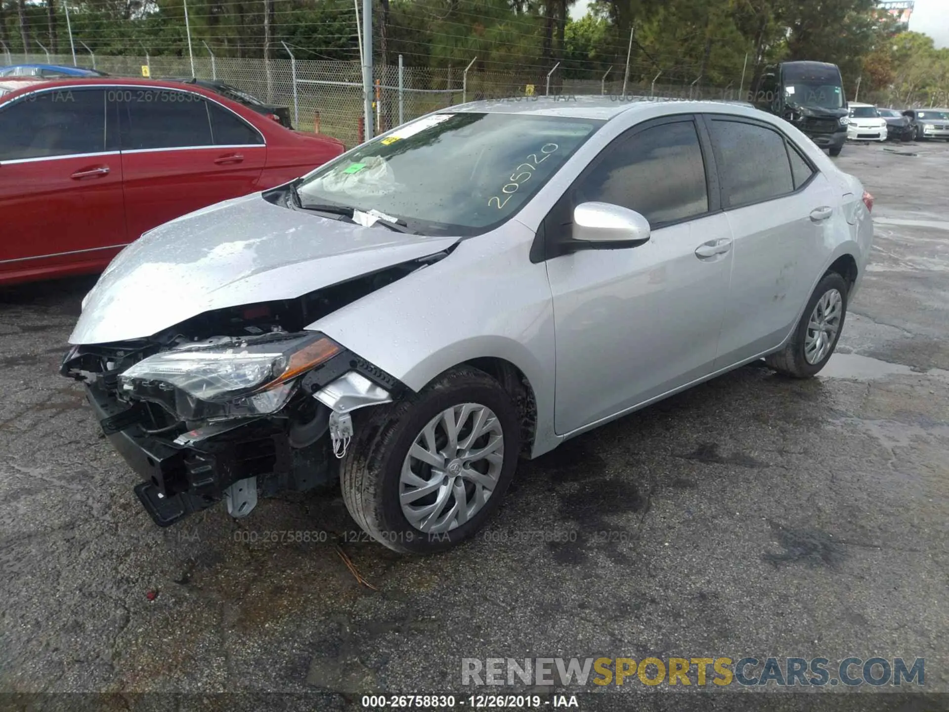 2 Photograph of a damaged car 2T1BURHE2KC205720 TOYOTA COROLLA 2019