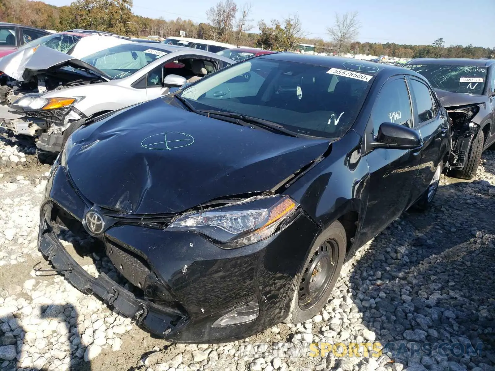 2 Photograph of a damaged car 2T1BURHE2KC220637 TOYOTA COROLLA 2019