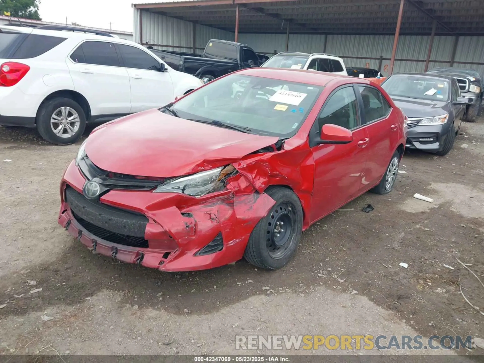 2 Photograph of a damaged car 2T1BURHE2KC236174 TOYOTA COROLLA 2019