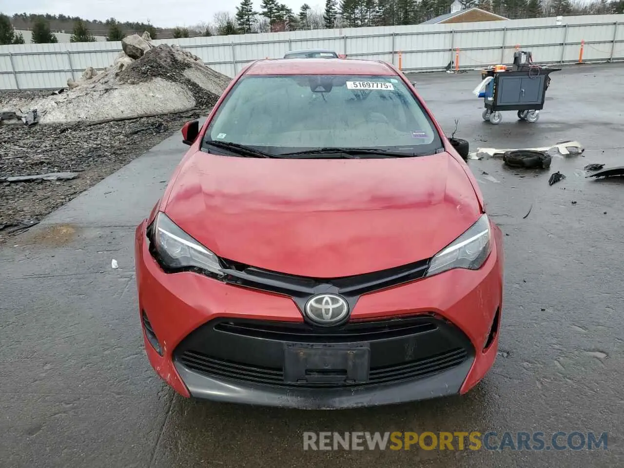 5 Photograph of a damaged car 2T1BURHE3KC174686 TOYOTA COROLLA 2019