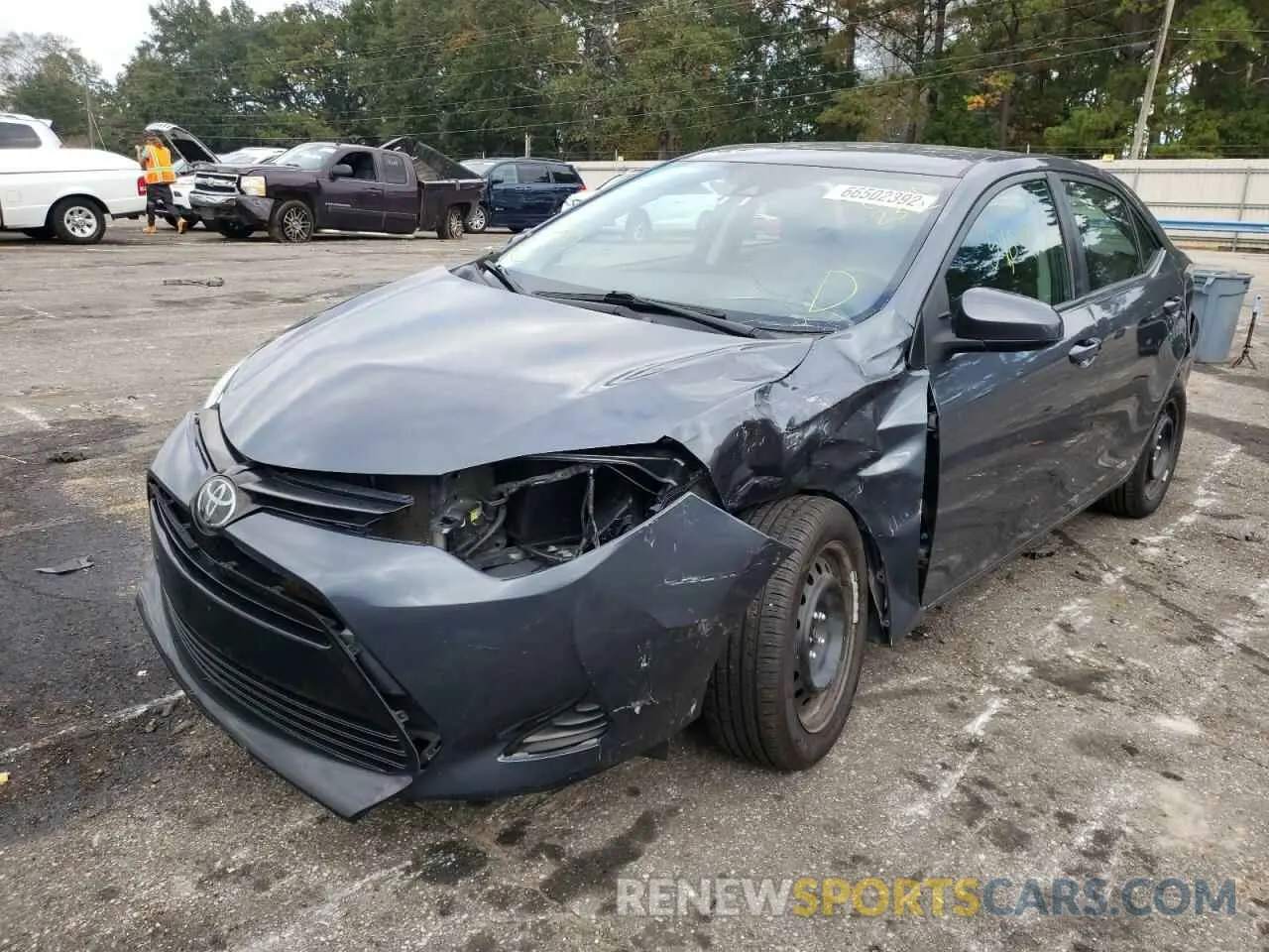 2 Фотография поврежденного автомобиля 2T1BURHE4KC241442 TOYOTA COROLLA 2019