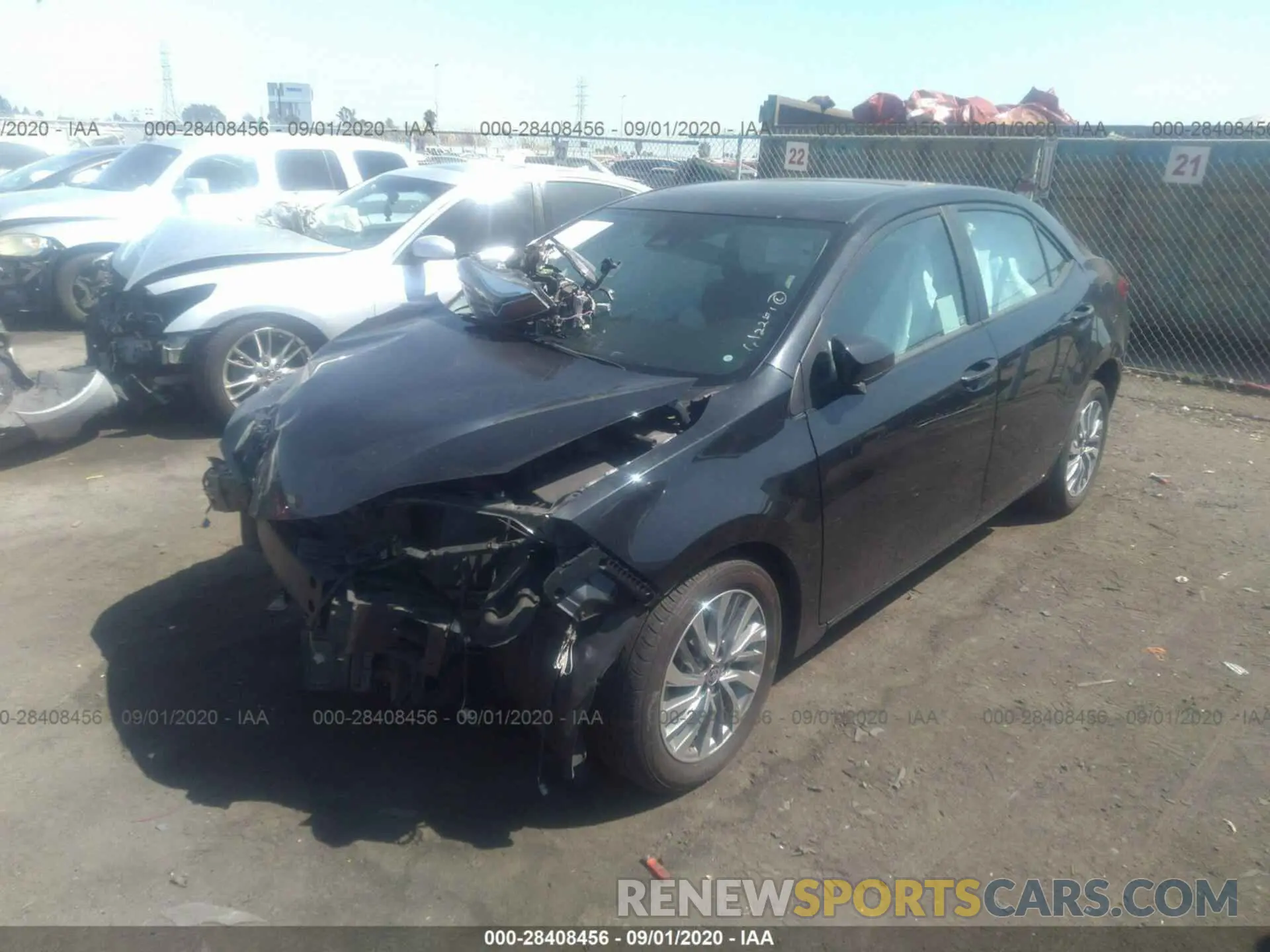 2 Photograph of a damaged car 2T1BURHE5KC140670 TOYOTA COROLLA 2019