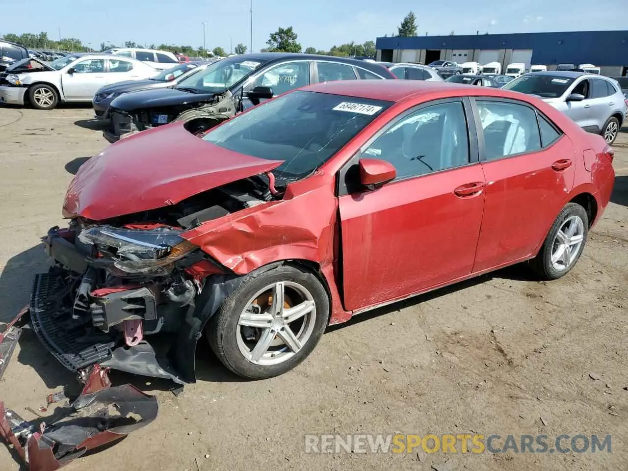 1 Photograph of a damaged car 2T1BURHE5KC144458 TOYOTA COROLLA 2019