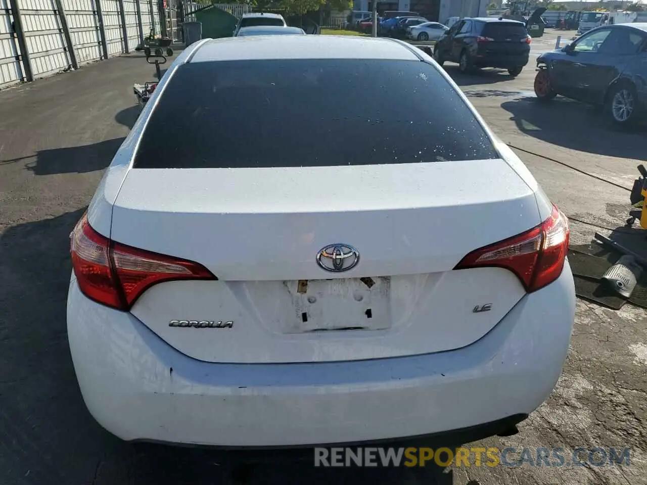 6 Photograph of a damaged car 2T1BURHE5KC199668 TOYOTA COROLLA 2019