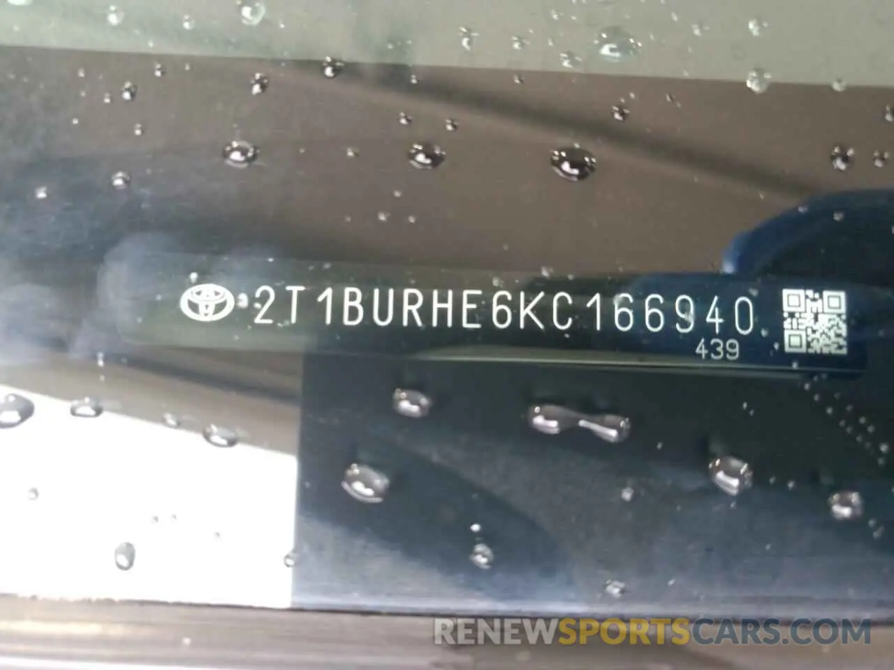 12 Фотография поврежденного автомобиля 2T1BURHE6KC166940 TOYOTA COROLLA 2019