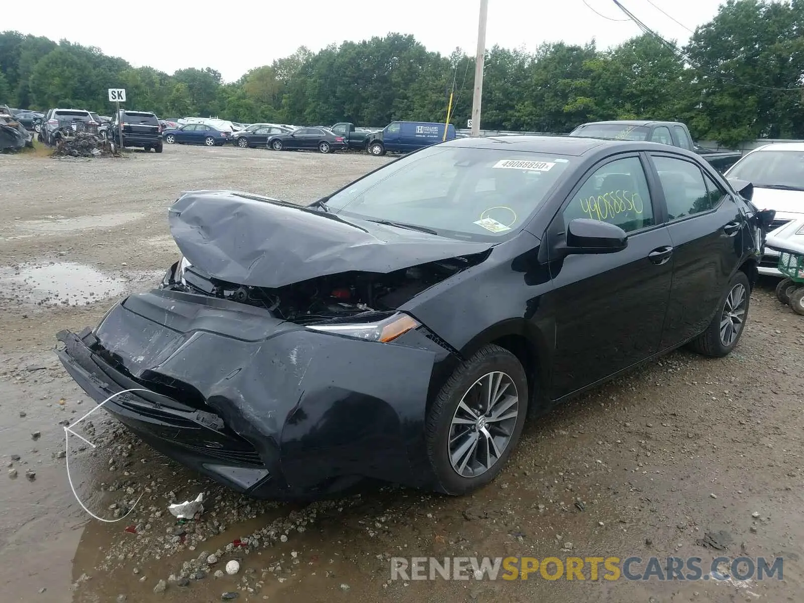 2 Photograph of a damaged car 2T1BURHE6KC178215 TOYOTA COROLLA 2019