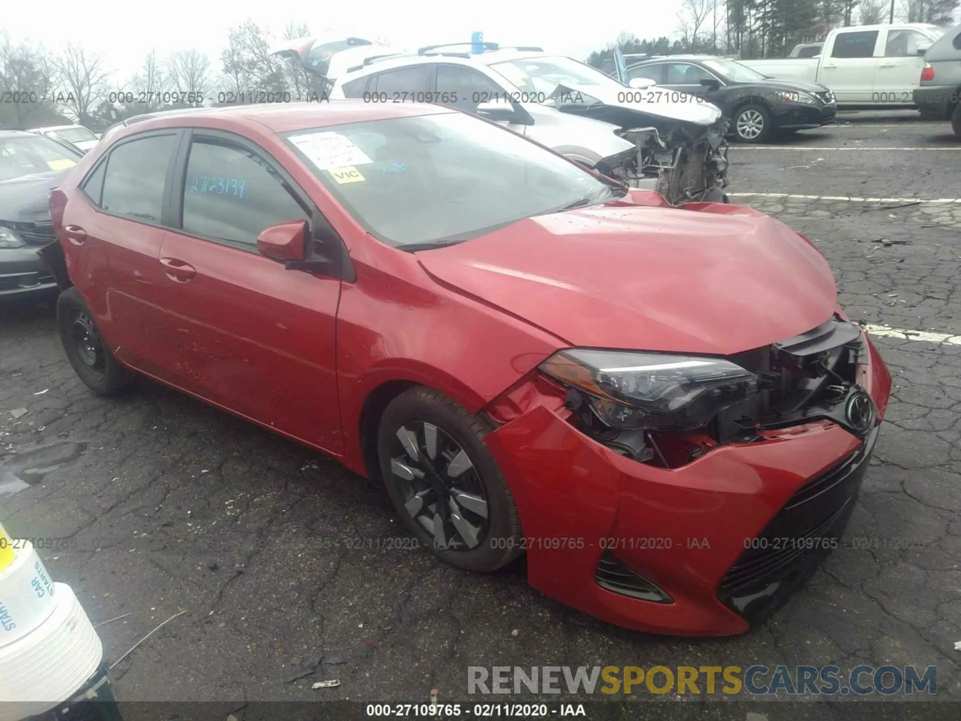 1 Photograph of a damaged car 2T1BURHE6KC178490 TOYOTA COROLLA 2019