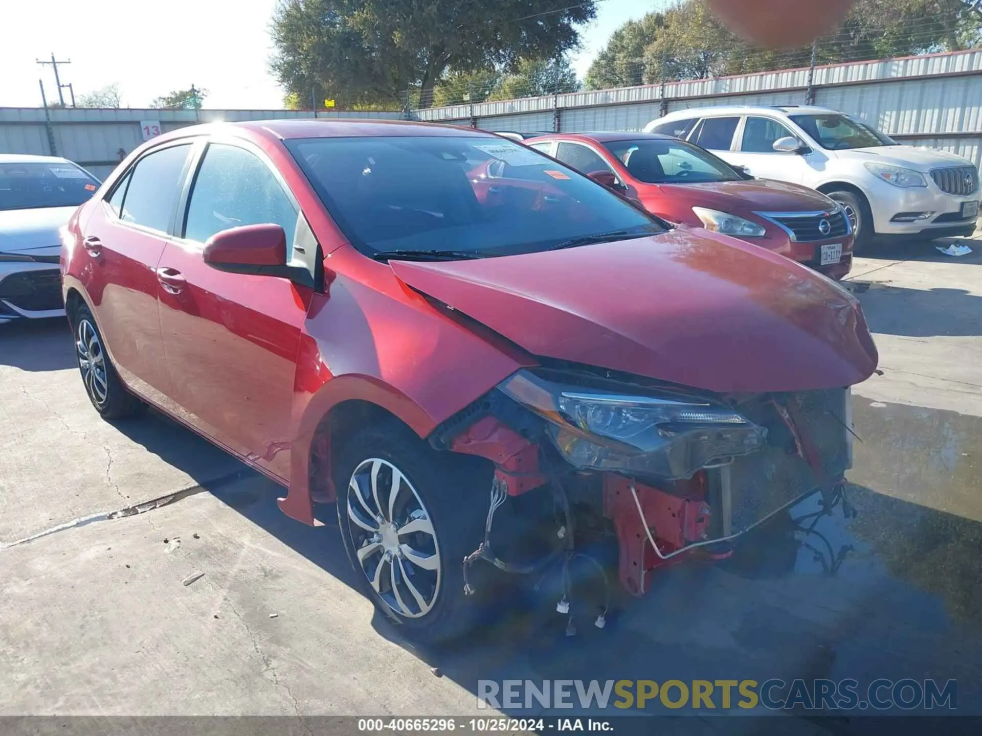 1 Photograph of a damaged car 2T1BURHE6KC187383 TOYOTA COROLLA 2019
