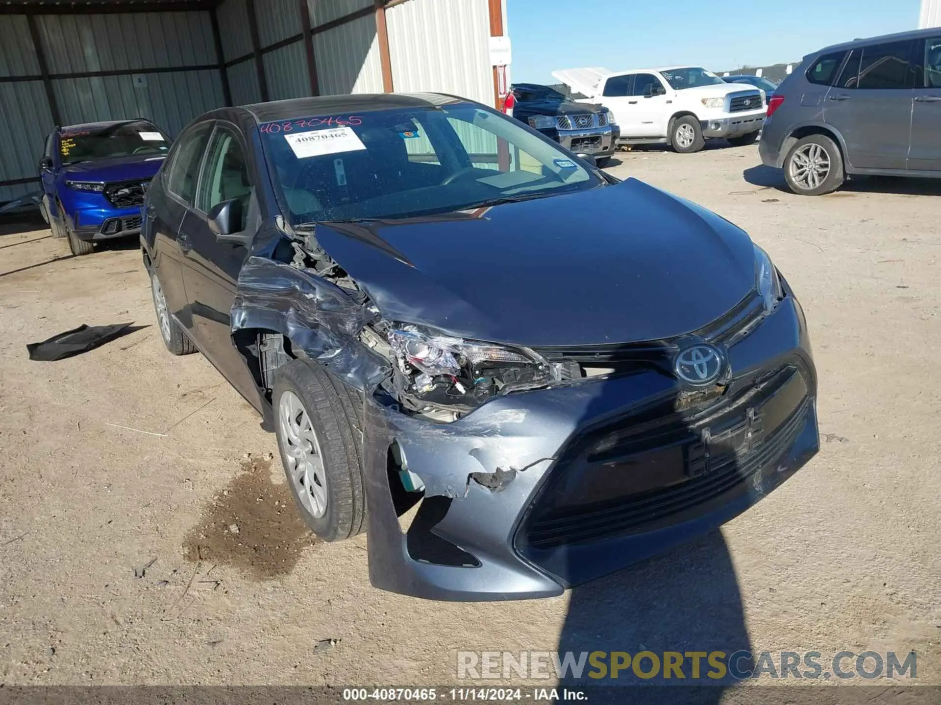 1 Photograph of a damaged car 2T1BURHE6KC188162 TOYOTA COROLLA 2019