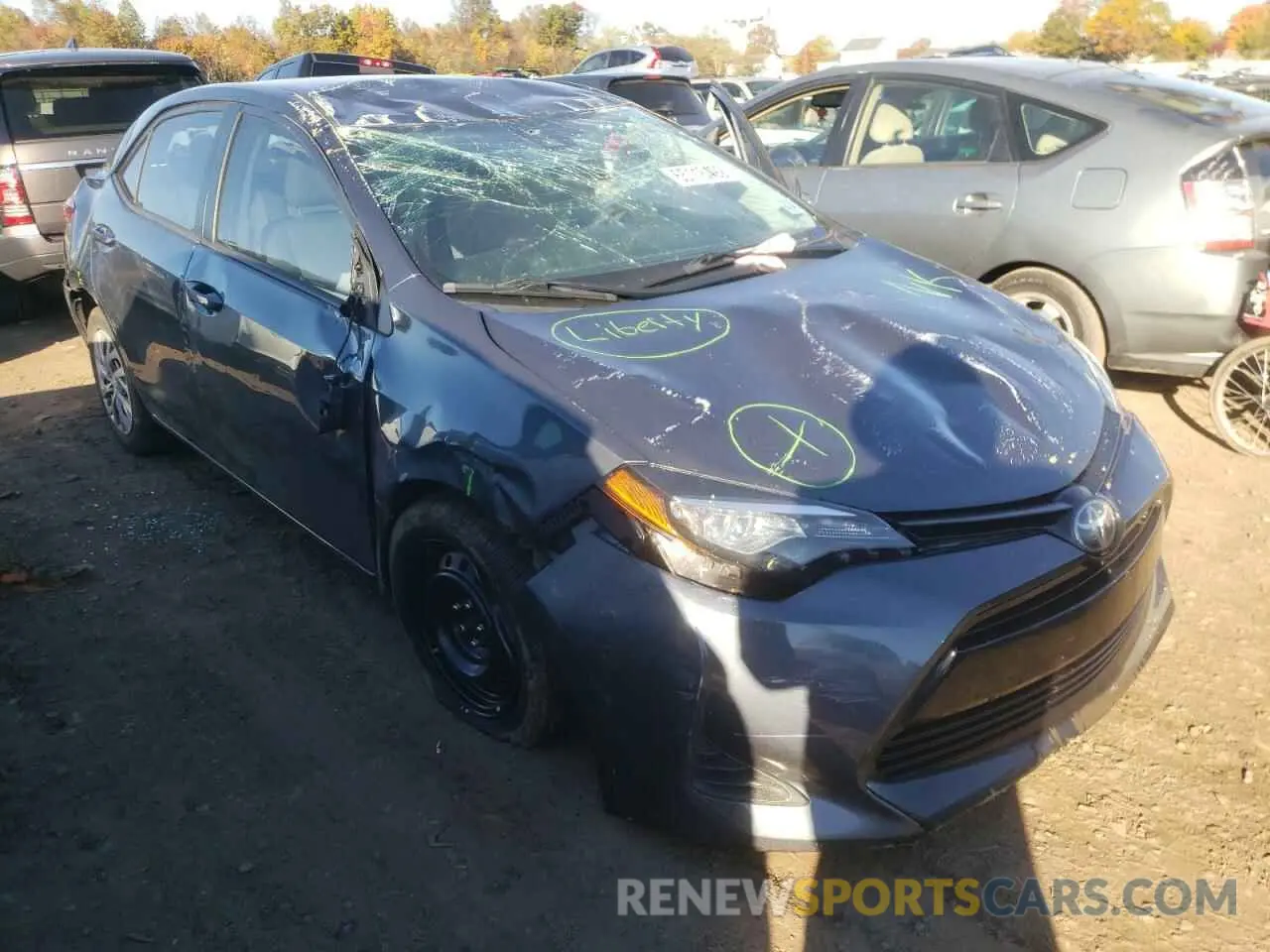 1 Photograph of a damaged car 2T1BURHE6KC202612 TOYOTA COROLLA 2019