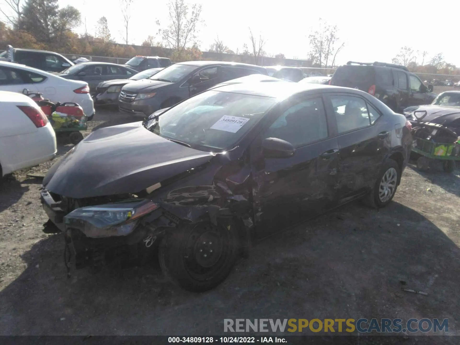 2 Photograph of a damaged car 2T1BURHE6KC205803 TOYOTA COROLLA 2019