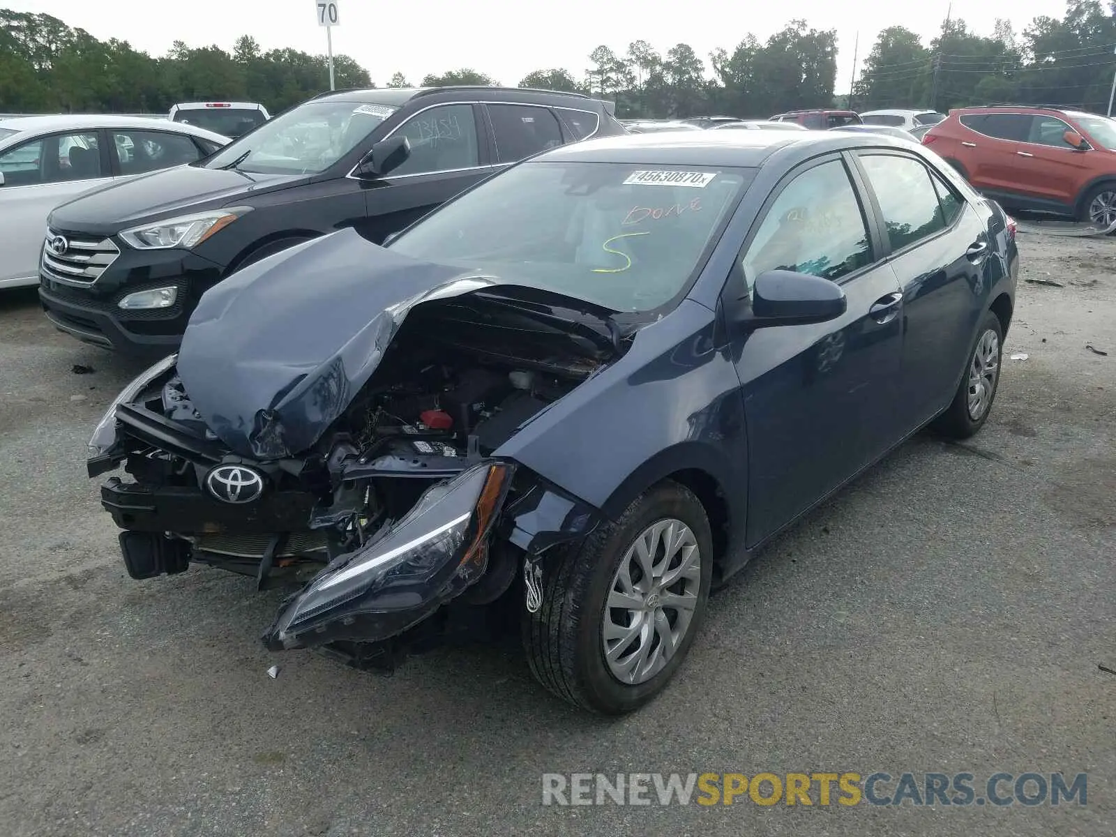 2 Photograph of a damaged car 2T1BURHE6KC222813 TOYOTA COROLLA 2019