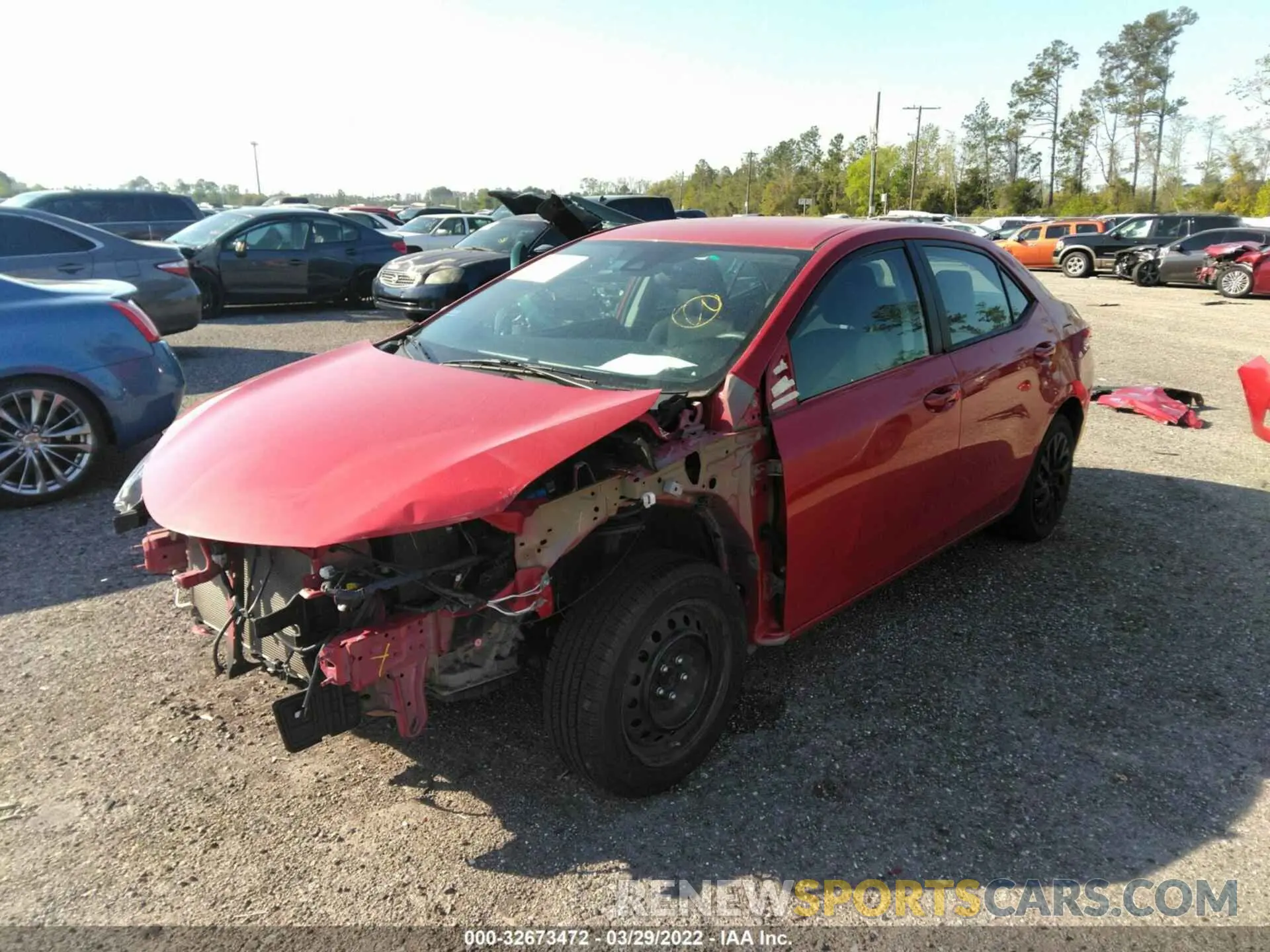 2 Photograph of a damaged car 2T1BURHE7KC138354 TOYOTA COROLLA 2019