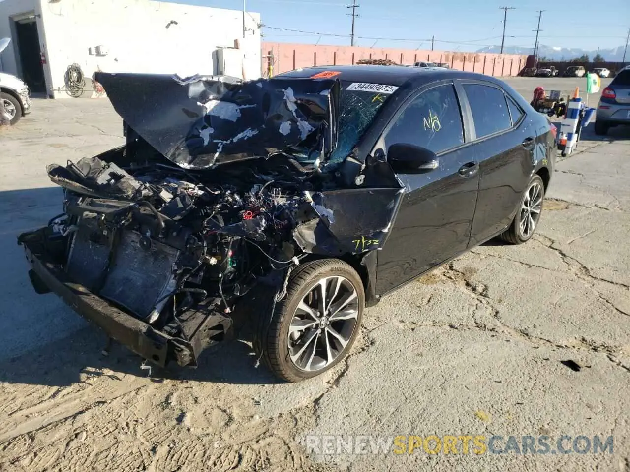 2 Photograph of a damaged car 2T1BURHE7KC140640 TOYOTA COROLLA 2019