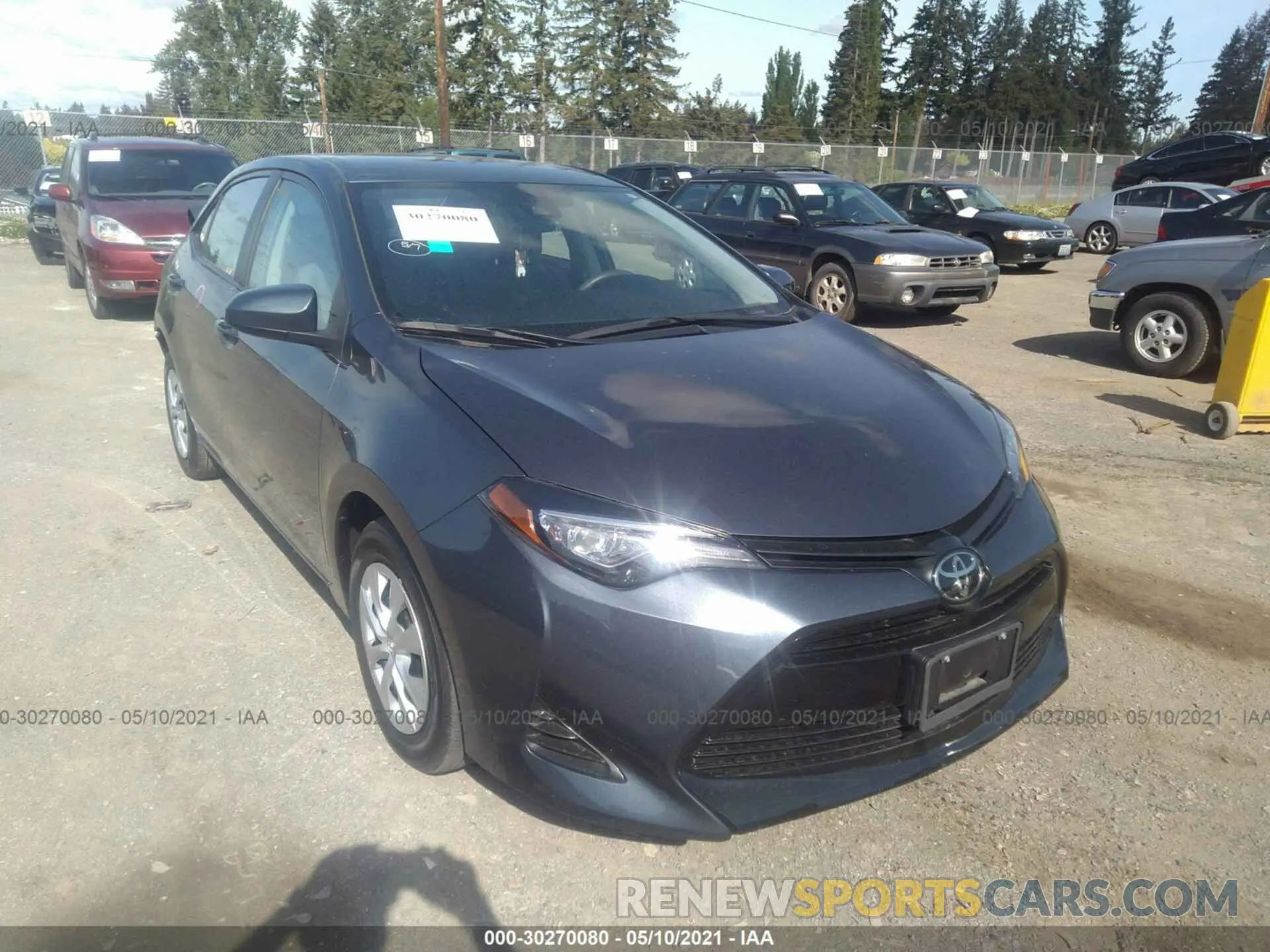 1 Photograph of a damaged car 2T1BURHE7KC173847 TOYOTA COROLLA 2019