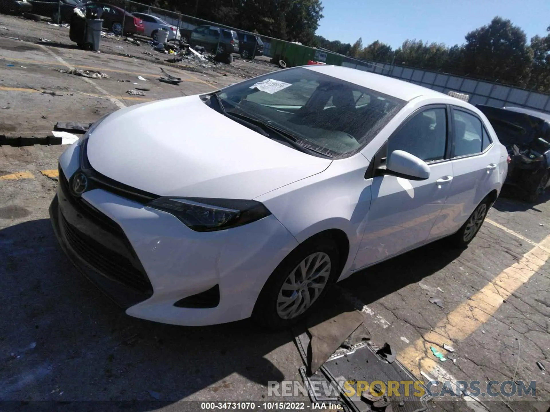 2 Photograph of a damaged car 2T1BURHE7KC204255 TOYOTA COROLLA 2019